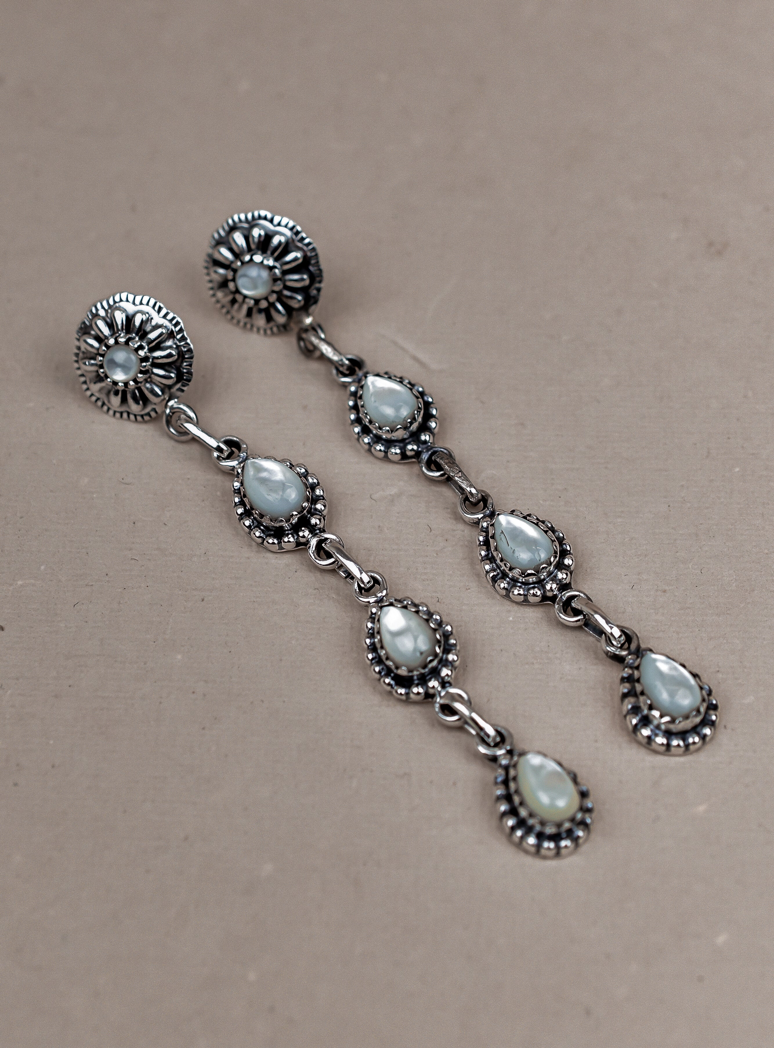 Sterling Silver Tear Drop Earrings-Drop Earrings-Krush Kandy, Women's Online Fashion Boutique Located in Phoenix, Arizona (Scottsdale Area)