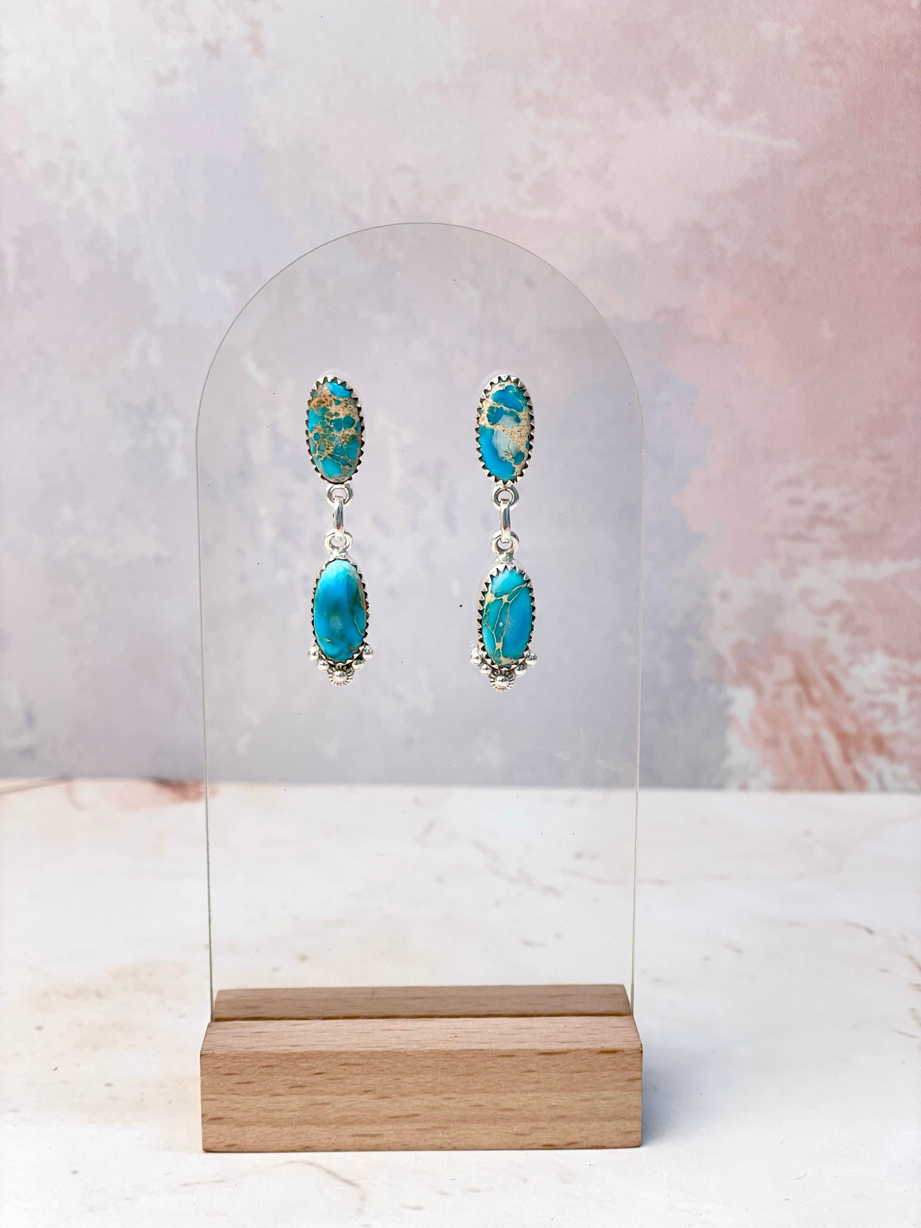 Little Desert Jasper Multi Colored Earrings-Earrings-Krush Kandy, Women's Online Fashion Boutique Located in Phoenix, Arizona (Scottsdale Area)