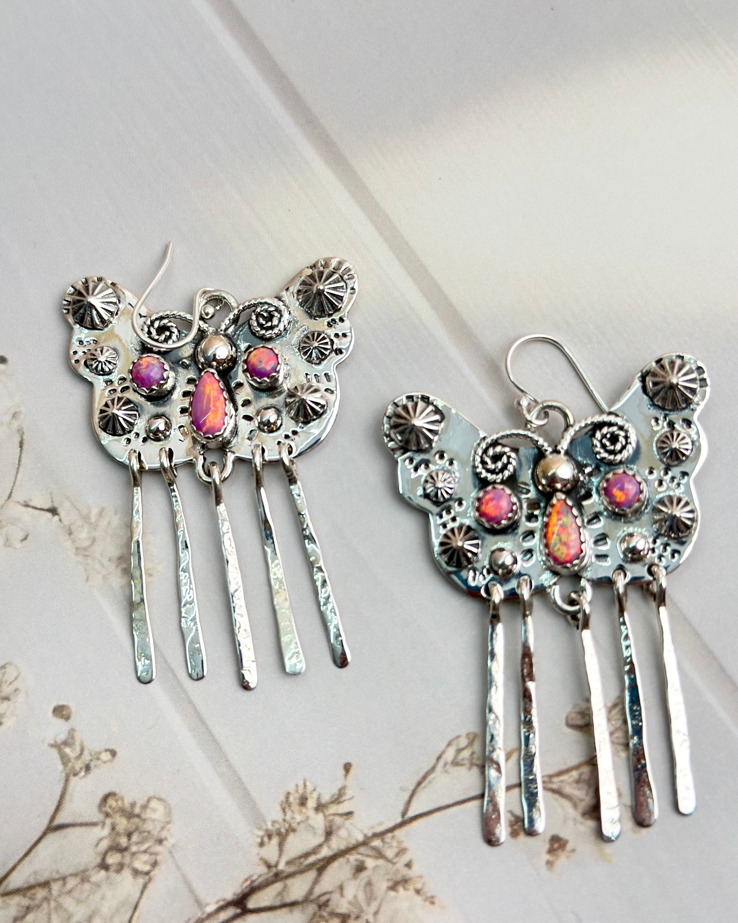 Boho Butterfly in Mesa Desert Opal Earrings-Earrings-Krush Kandy, Women's Online Fashion Boutique Located in Phoenix, Arizona (Scottsdale Area)