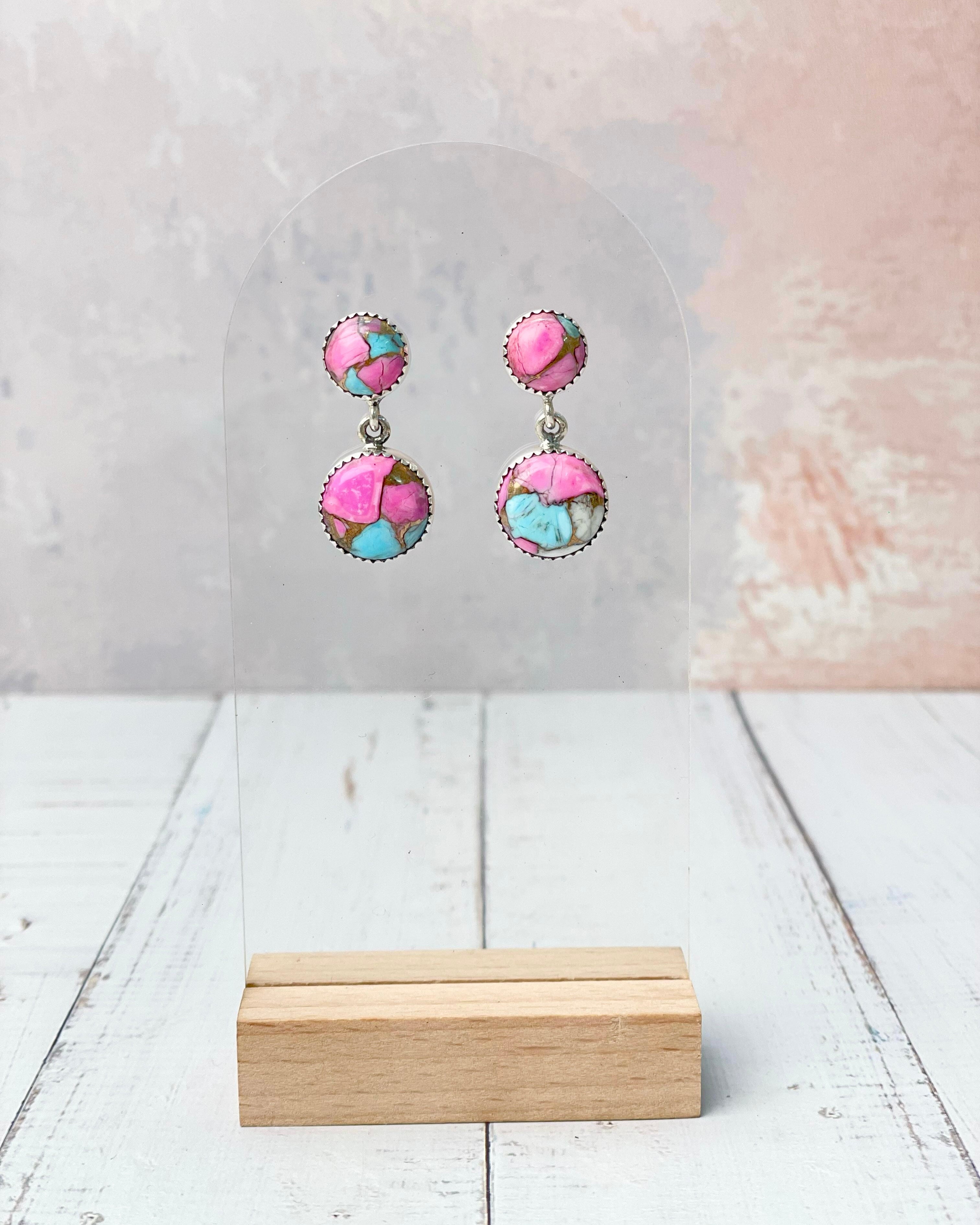 Cotton Kandy Drops Stone Earrings-Earrings-Krush Kandy, Women's Online Fashion Boutique Located in Phoenix, Arizona (Scottsdale Area)