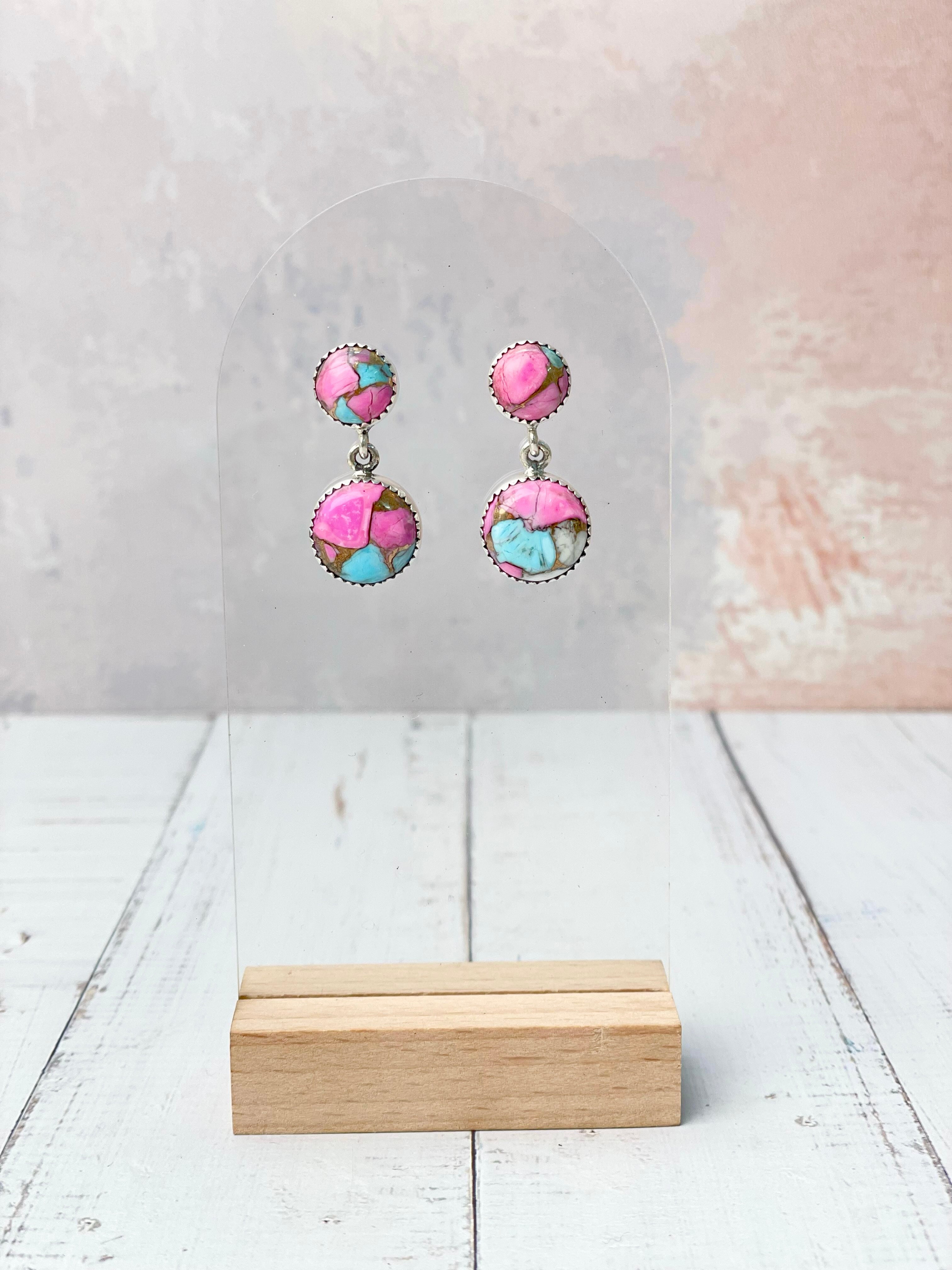 Cotton Kandy Drops Stone Earrings-Earrings-Krush Kandy, Women's Online Fashion Boutique Located in Phoenix, Arizona (Scottsdale Area)