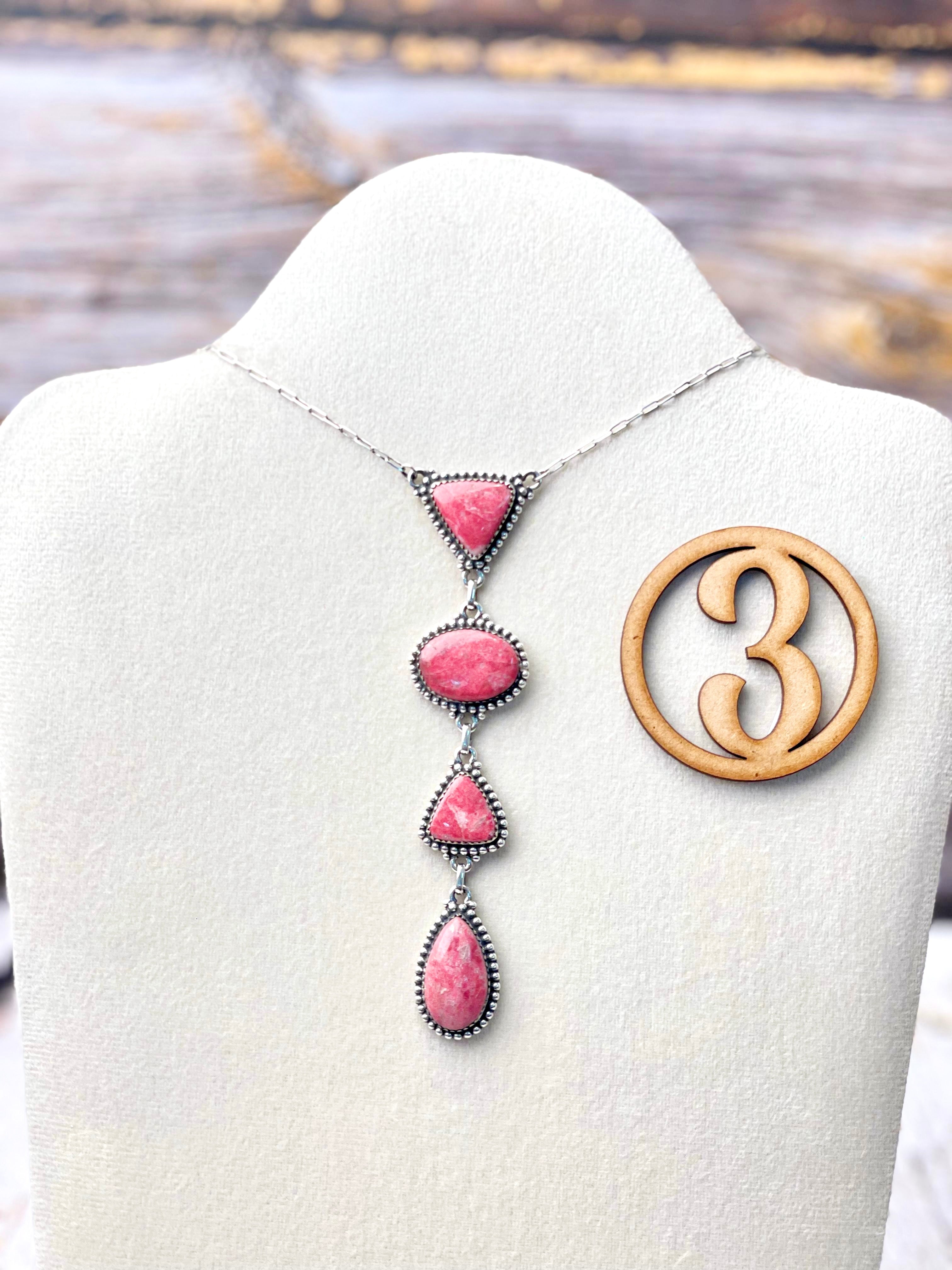Thulite Slab Cluster Necklaces-Necklaces-Krush Kandy, Women's Online Fashion Boutique Located in Phoenix, Arizona (Scottsdale Area)
