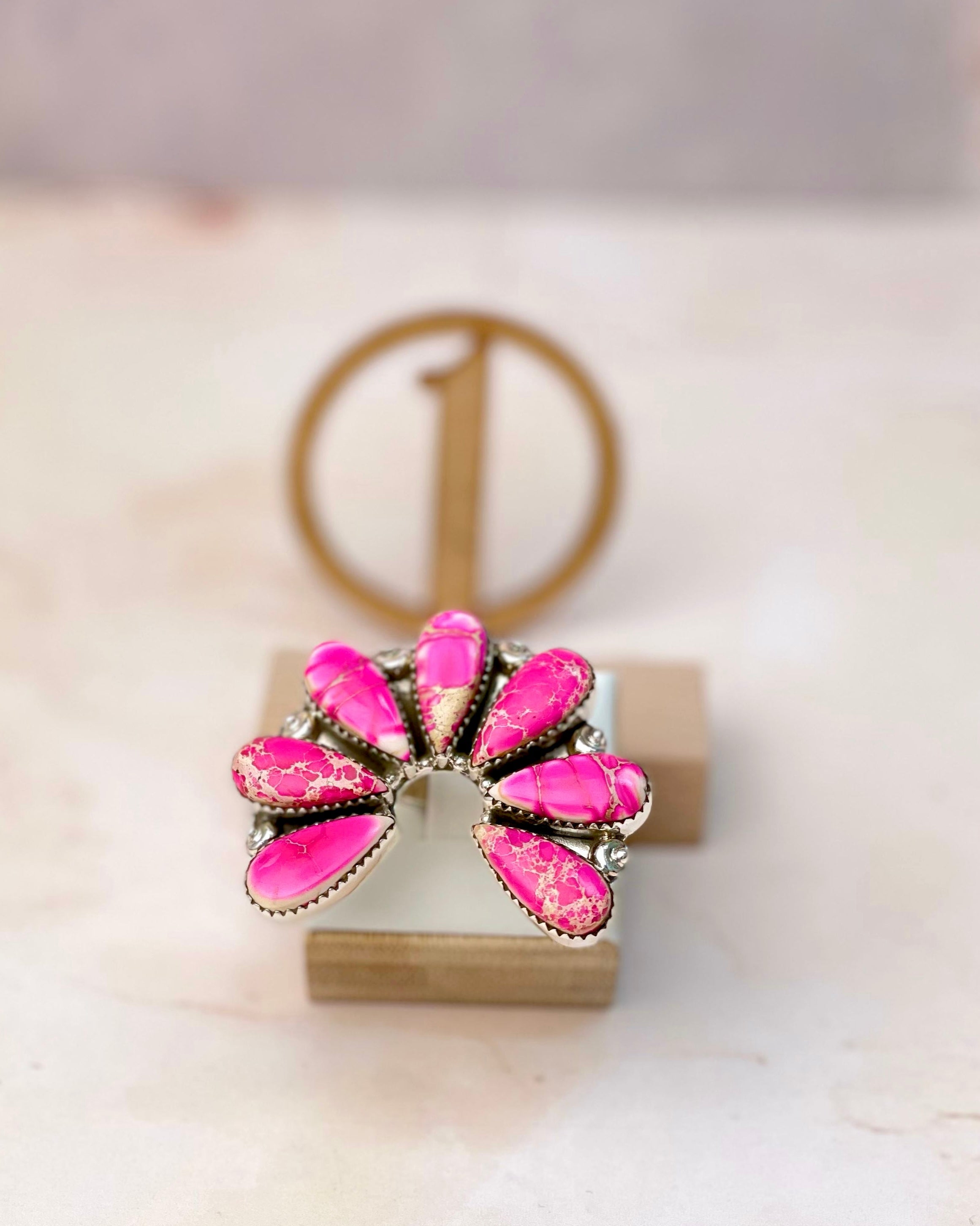 Flaming Horseshoe Jasper Stone Ring-Rings-Krush Kandy, Women's Online Fashion Boutique Located in Phoenix, Arizona (Scottsdale Area)