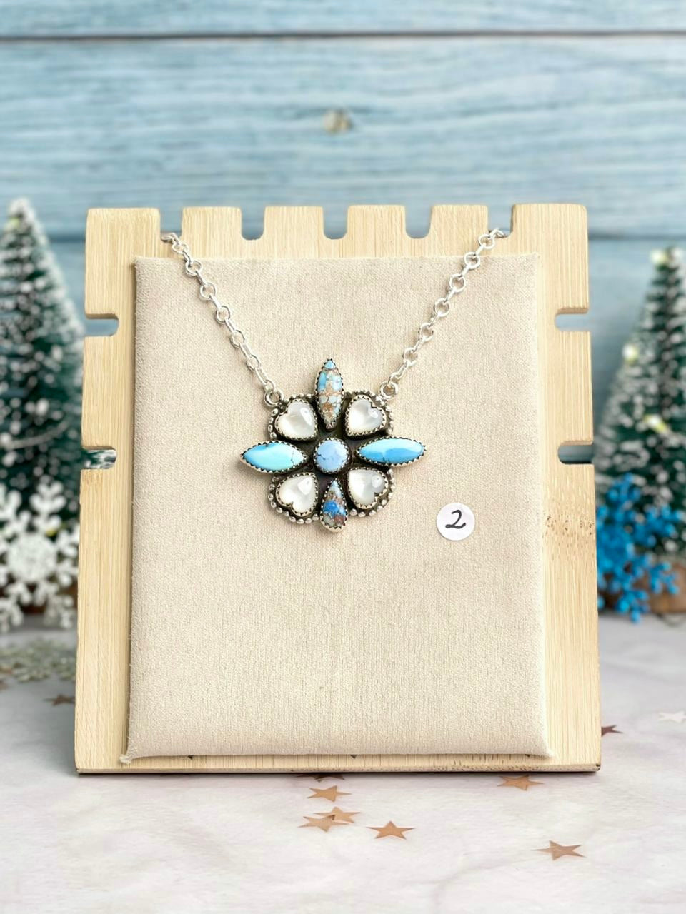 Winter Frost Golden Hills Cluster Necklace-Necklaces-Krush Kandy, Women's Online Fashion Boutique Located in Phoenix, Arizona (Scottsdale Area)