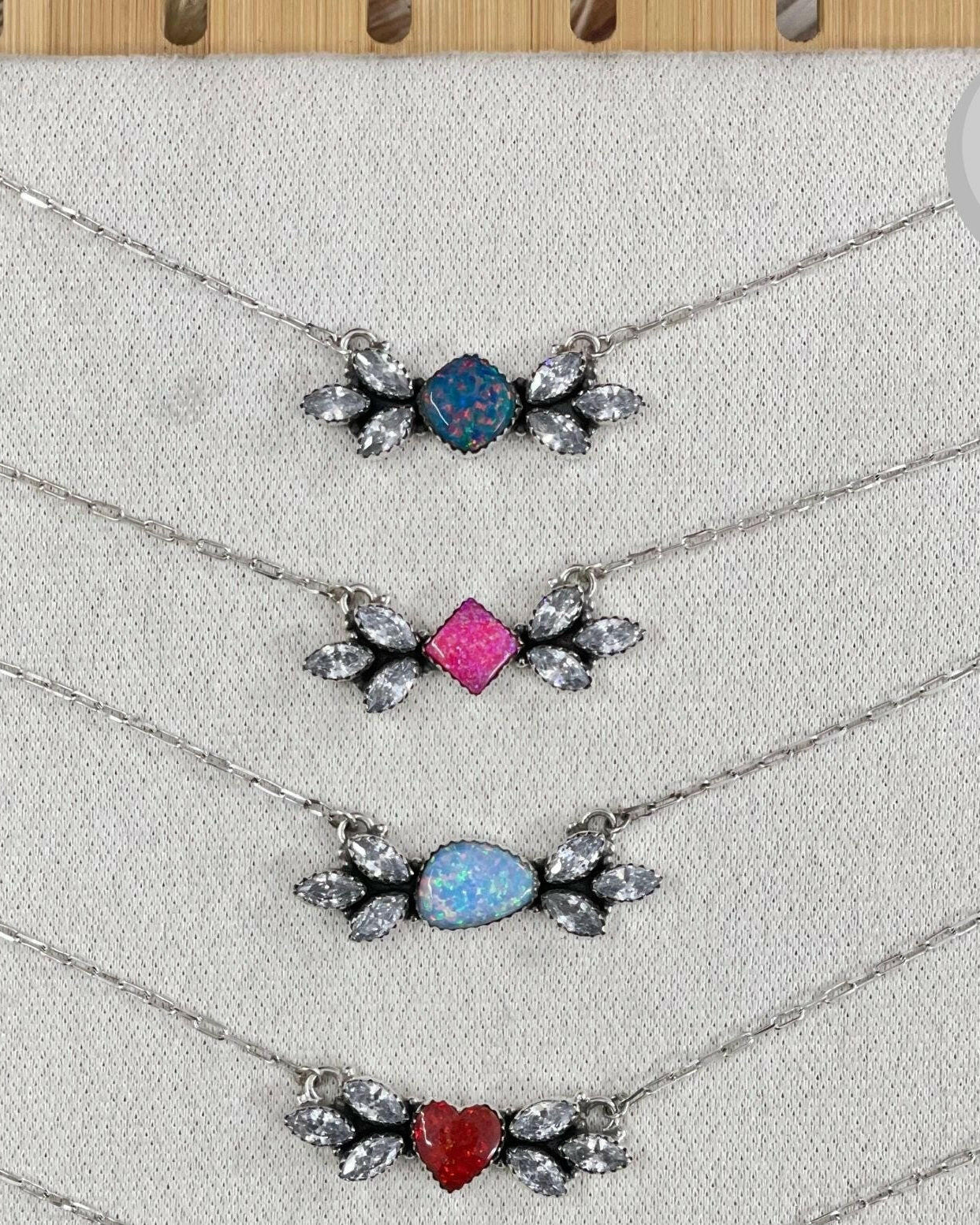 Frozen In Time Stone Necklaces-Chain Necklaces-Krush Kandy, Women's Online Fashion Boutique Located in Phoenix, Arizona (Scottsdale Area)