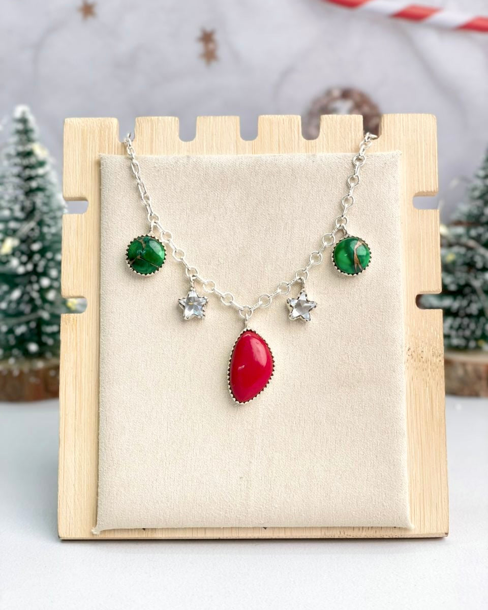 Christmas in Kandyland Star Drop Necklace-Necklaces-Krush Kandy, Women's Online Fashion Boutique Located in Phoenix, Arizona (Scottsdale Area)