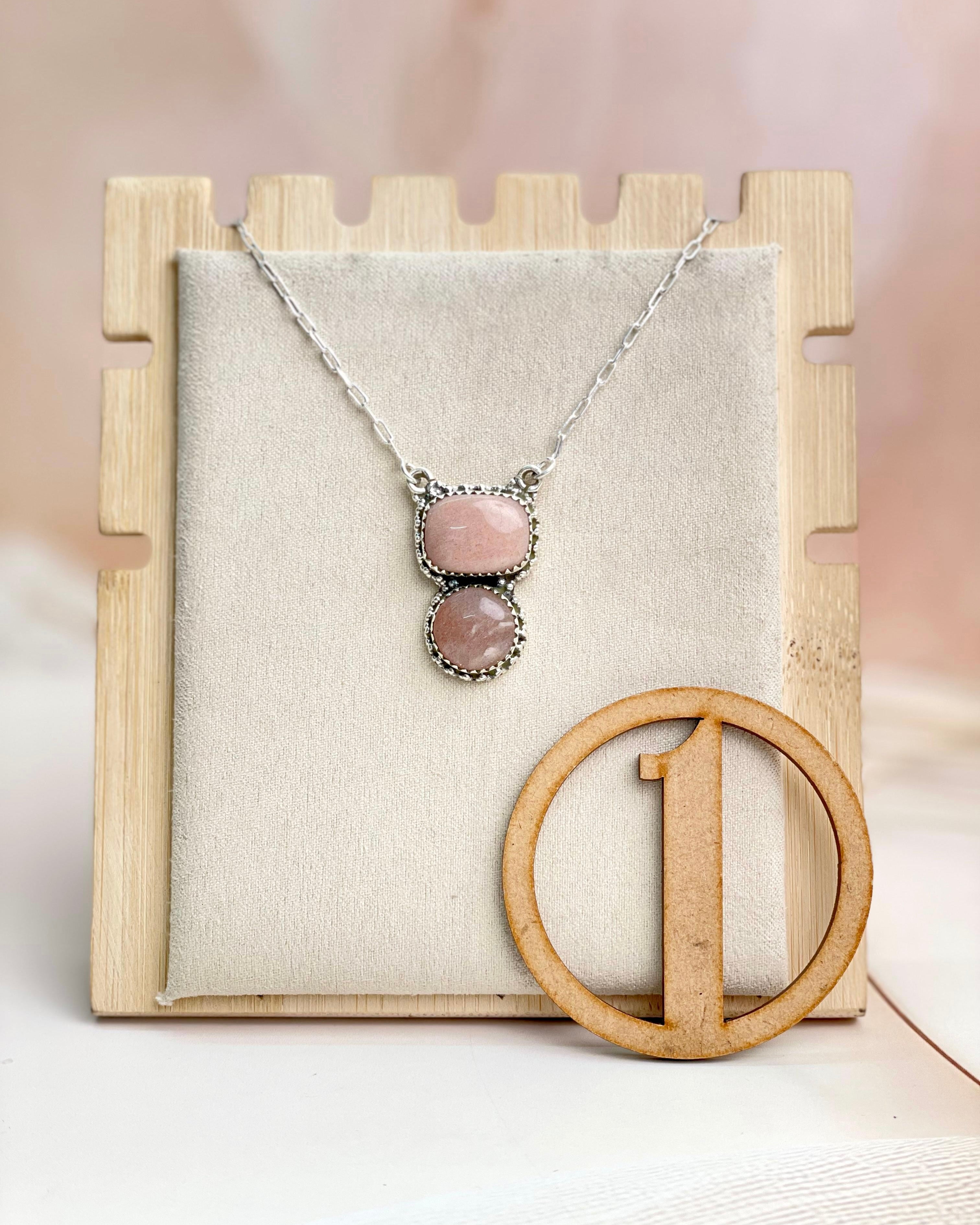 Sunstone 2 stone Necklace sno 33-Necklaces-Krush Kandy, Women's Online Fashion Boutique Located in Phoenix, Arizona (Scottsdale Area)
