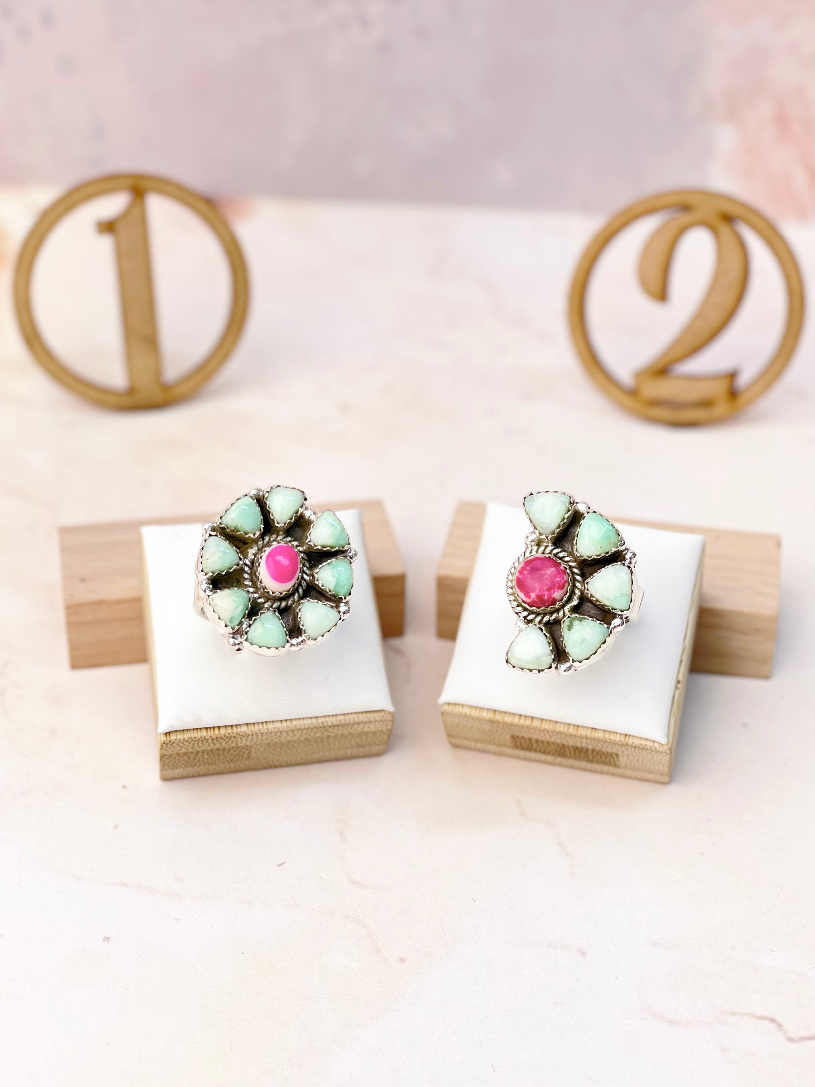 Paloma & Pink Jasper One of a Kind Rings-Rings-Krush Kandy, Women's Online Fashion Boutique Located in Phoenix, Arizona (Scottsdale Area)