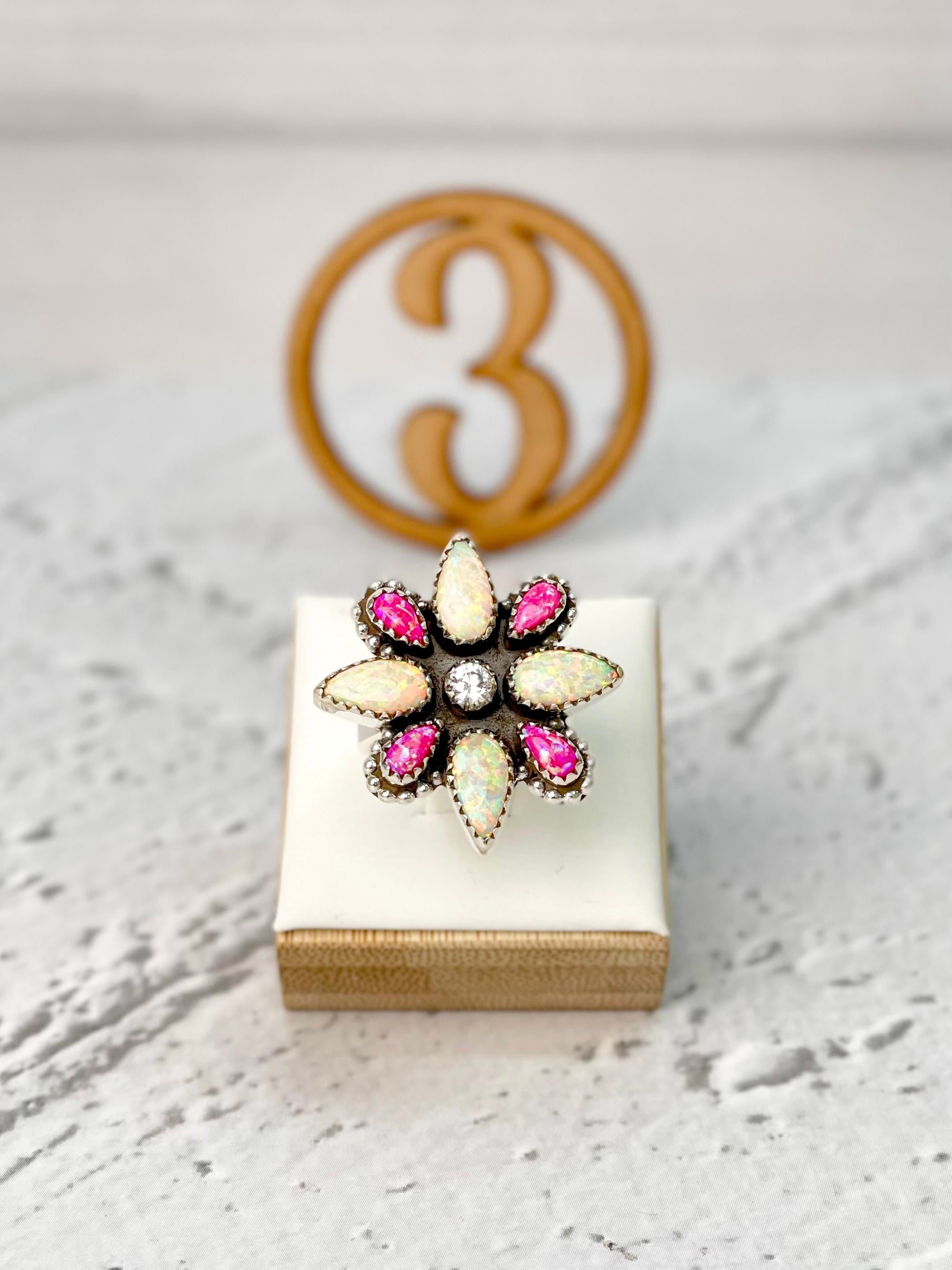 Desert Rose Daisy Glow Ring-Rings-Krush Kandy, Women's Online Fashion Boutique Located in Phoenix, Arizona (Scottsdale Area)