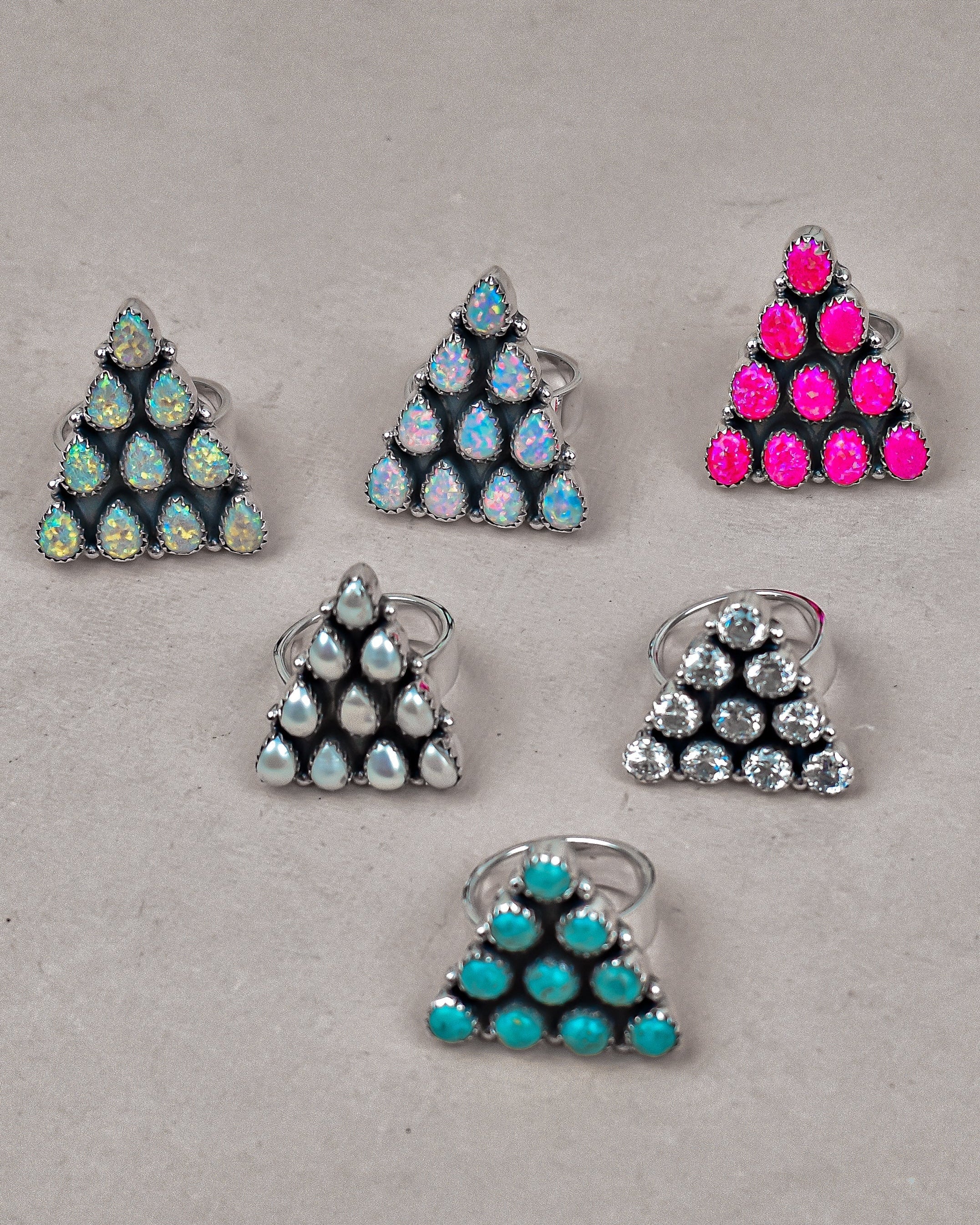 Pyramid Prism Gemstone Ring-Cluster Rings-Krush Kandy, Women's Online Fashion Boutique Located in Phoenix, Arizona (Scottsdale Area)