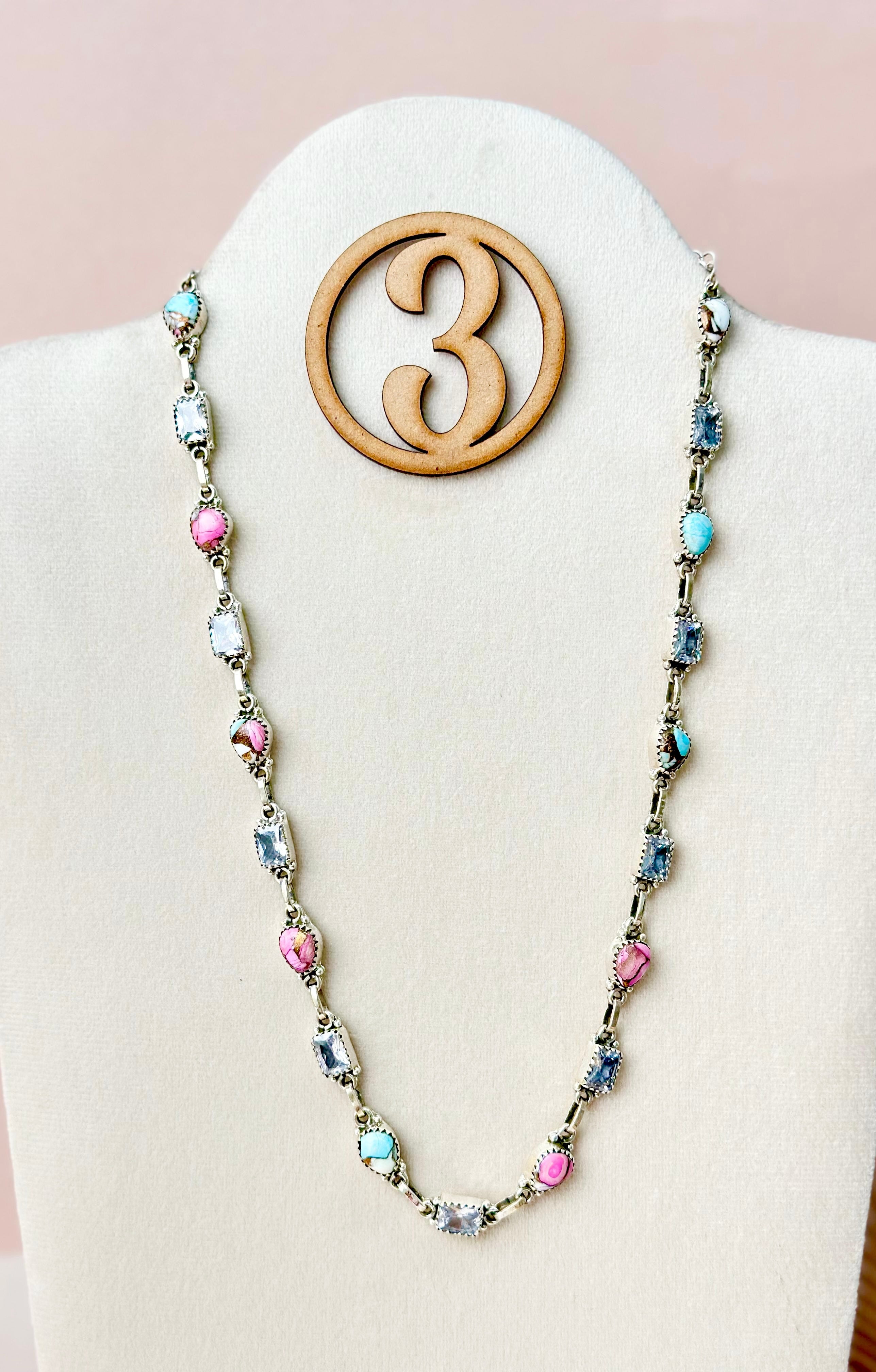 Darling Dahlias and Crystals Statement Necklace-Necklaces-Krush Kandy, Women's Online Fashion Boutique Located in Phoenix, Arizona (Scottsdale Area)