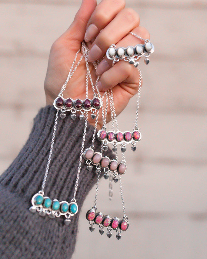 Heart's Desire Stone Necklace-Chain Necklaces-Krush Kandy, Women's Online Fashion Boutique Located in Phoenix, Arizona (Scottsdale Area)