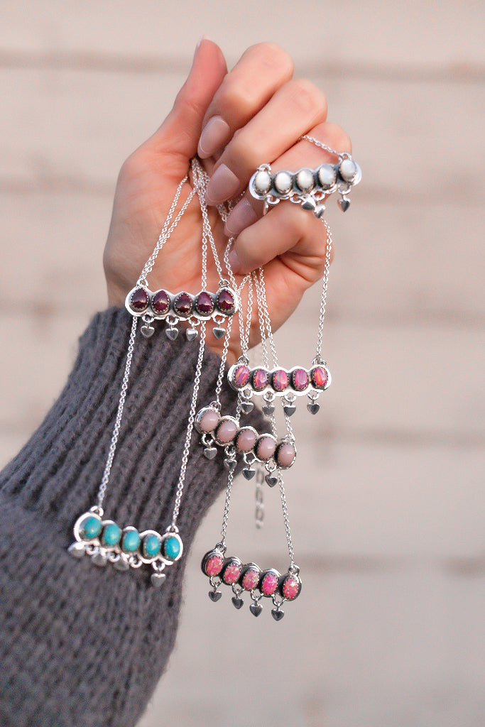 Heart's Desire Stone Necklace-Chain Necklaces-Krush Kandy, Women's Online Fashion Boutique Located in Phoenix, Arizona (Scottsdale Area)