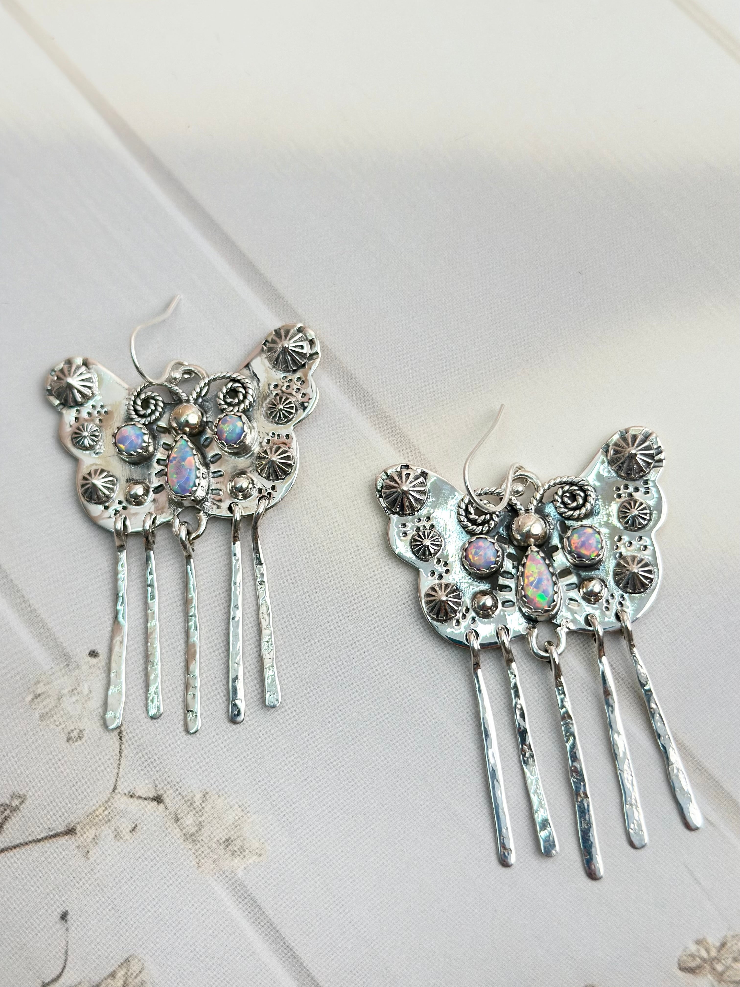 Boho Butterfly in Mesa Desert Opal Earrings-Earrings-Krush Kandy, Women's Online Fashion Boutique Located in Phoenix, Arizona (Scottsdale Area)