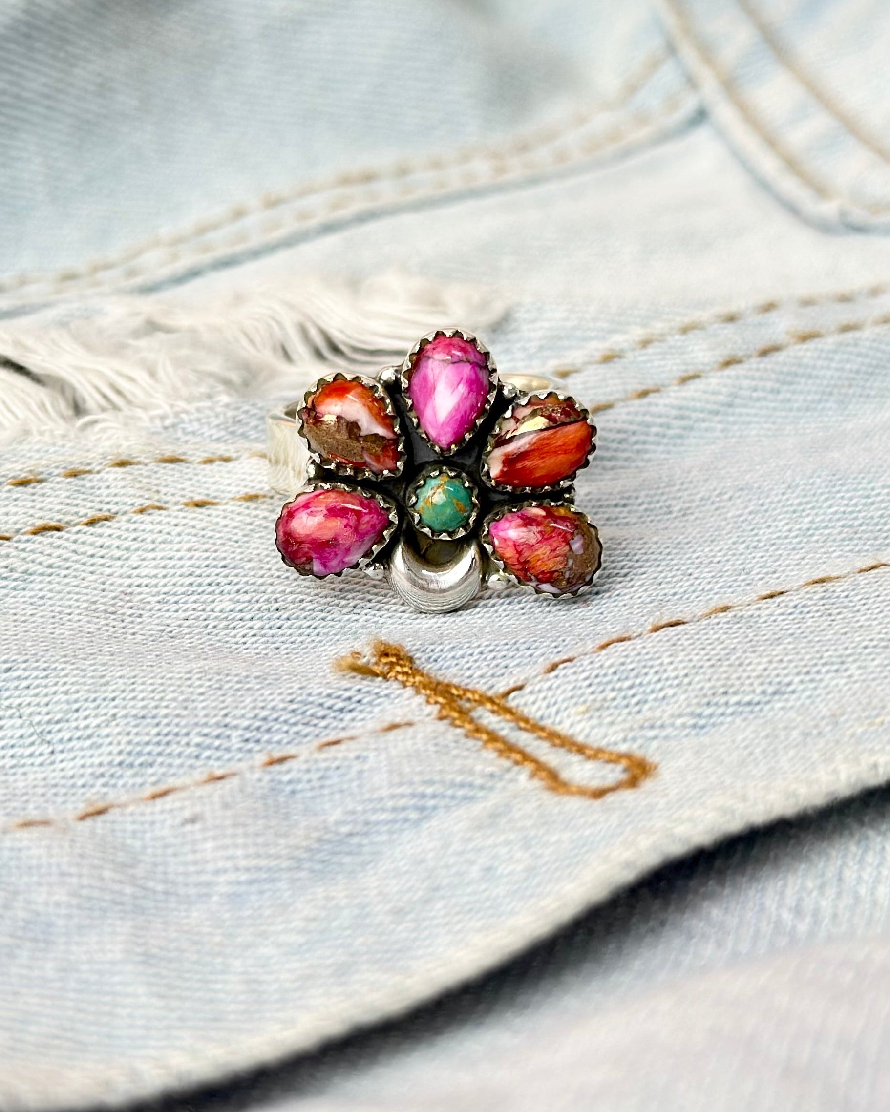 Starburst Wild West Half Daisy Ring-Rings-Krush Kandy, Women's Online Fashion Boutique Located in Phoenix, Arizona (Scottsdale Area)