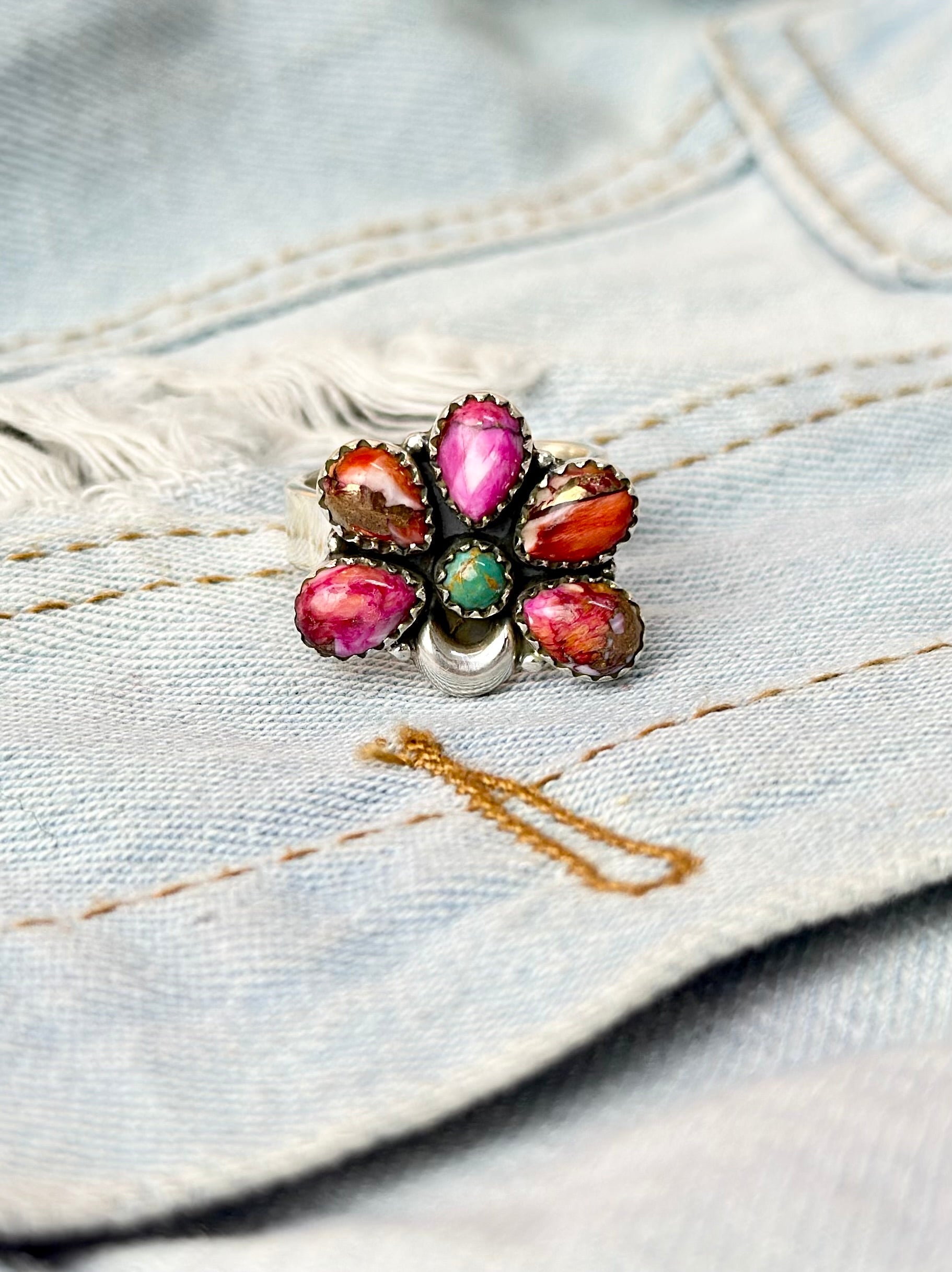 Starburst Wild West Half Daisy Ring-Rings-Krush Kandy, Women's Online Fashion Boutique Located in Phoenix, Arizona (Scottsdale Area)