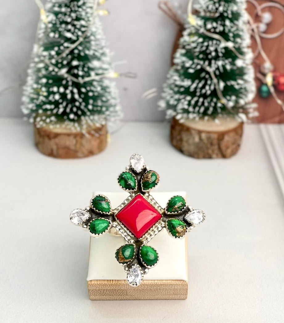Winter Classic Holiday Stone Ring-Rings-Krush Kandy, Women's Online Fashion Boutique Located in Phoenix, Arizona (Scottsdale Area)