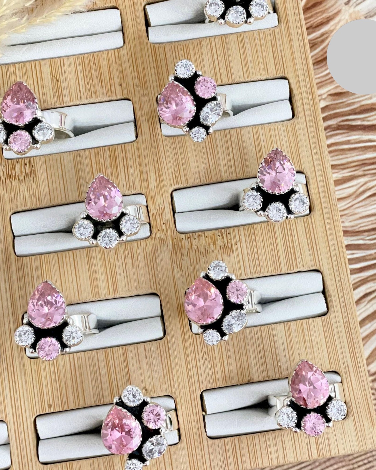 Happy Holidays Crystal Rings-Rings-Krush Kandy, Women's Online Fashion Boutique Located in Phoenix, Arizona (Scottsdale Area)
