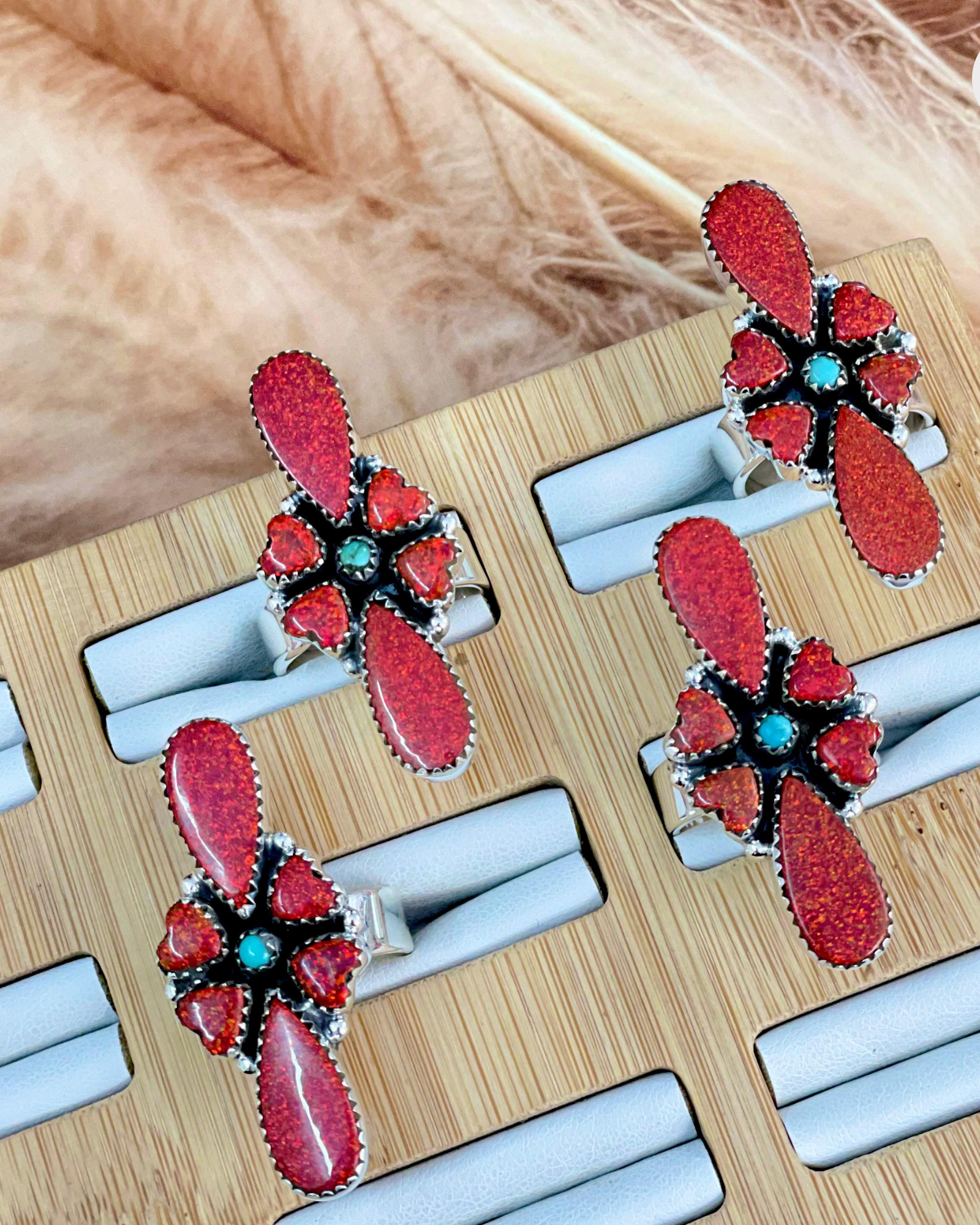 Desert Heat Red Opal Ring-Rings-Krush Kandy, Women's Online Fashion Boutique Located in Phoenix, Arizona (Scottsdale Area)