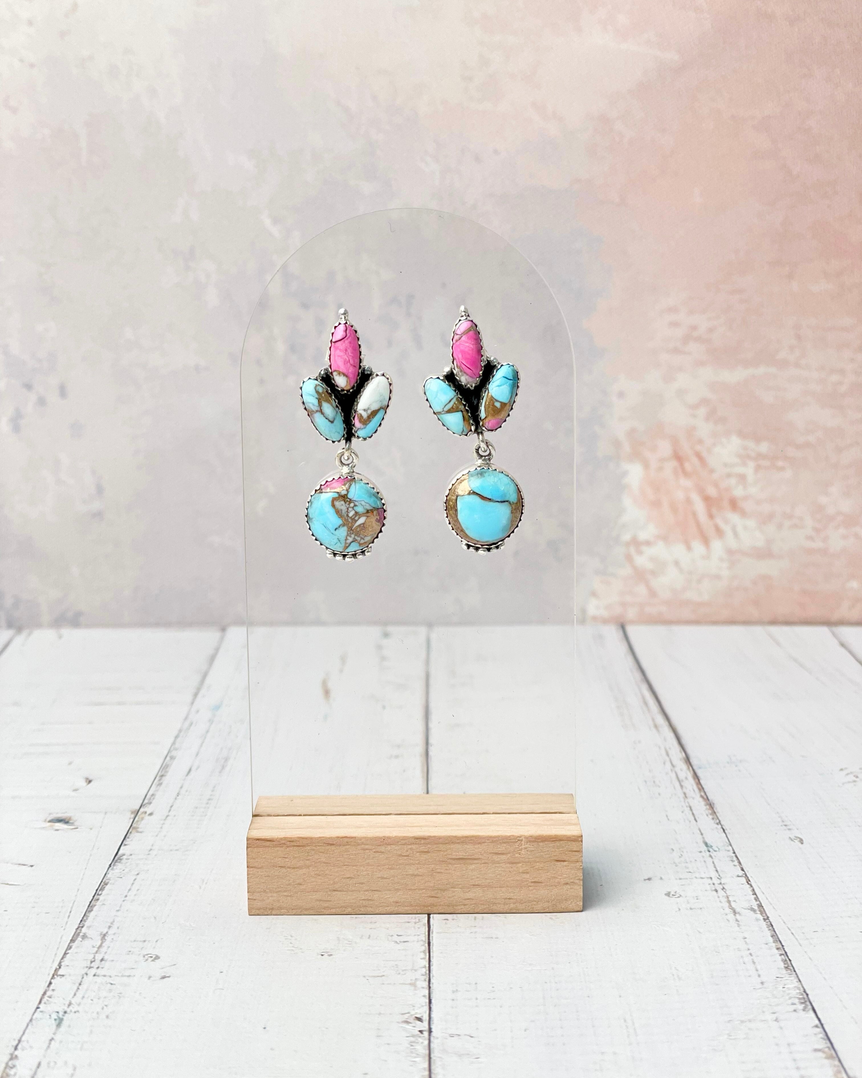 Cotton Kandy Dahlia Cluster Earrings-Earrings-Krush Kandy, Women's Online Fashion Boutique Located in Phoenix, Arizona (Scottsdale Area)