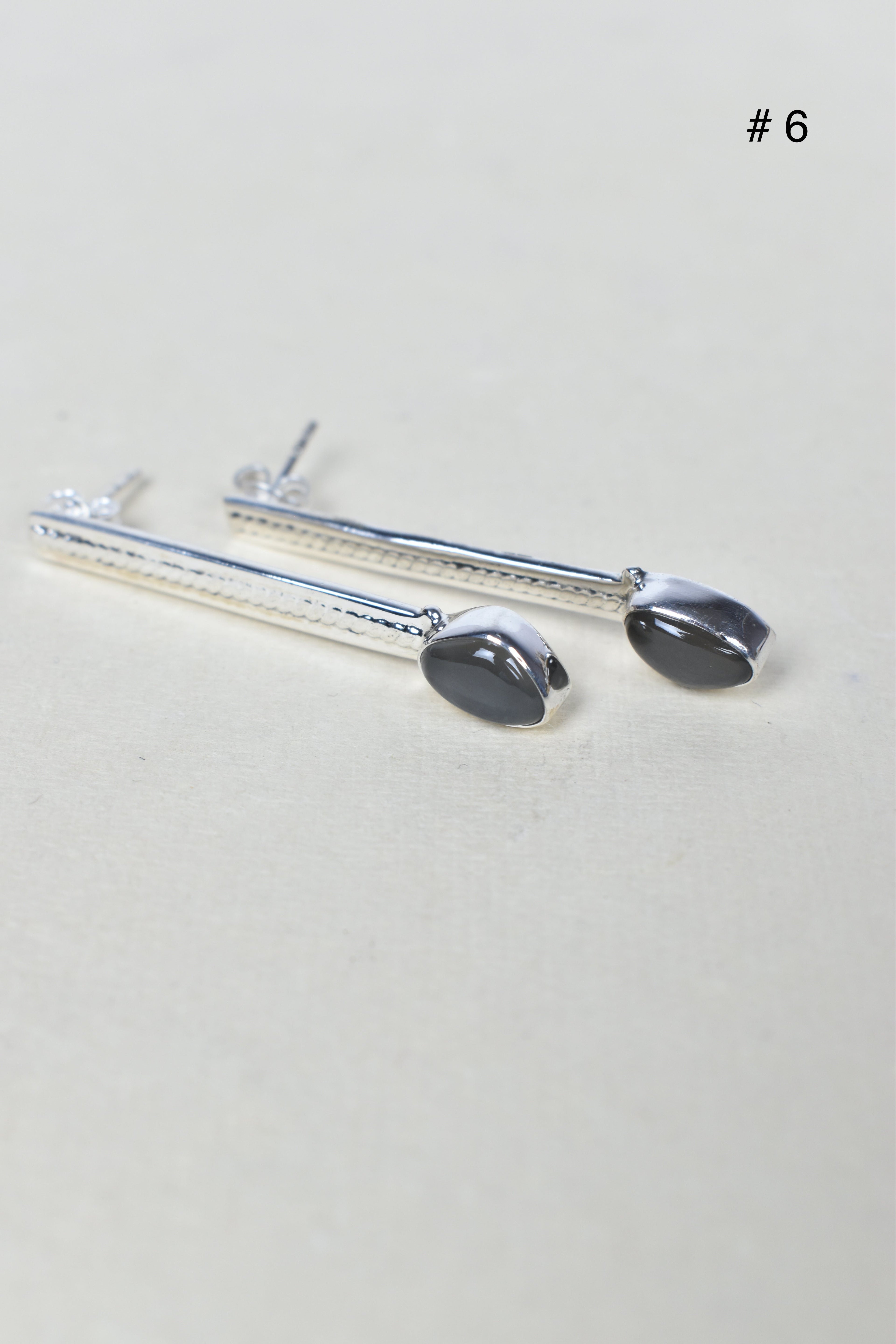 Silver Solitaire Bar Earrings-Drop Earrings-Krush Kandy, Women's Online Fashion Boutique Located in Phoenix, Arizona (Scottsdale Area)