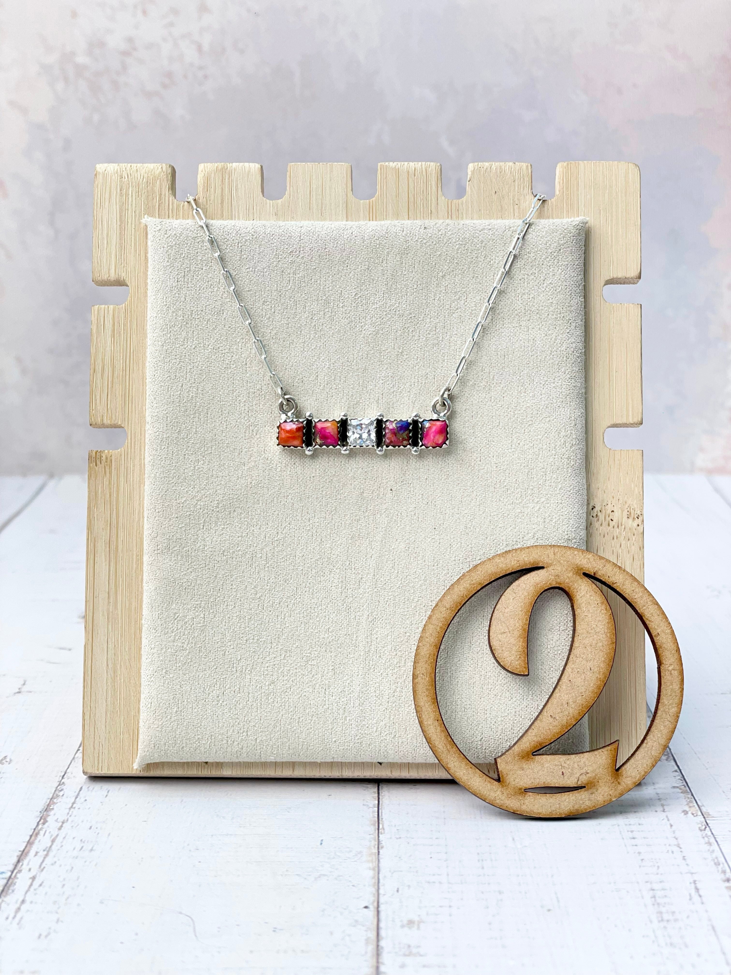 Kandy Stone Bar Necklaces-Necklaces-Krush Kandy, Women's Online Fashion Boutique Located in Phoenix, Arizona (Scottsdale Area)