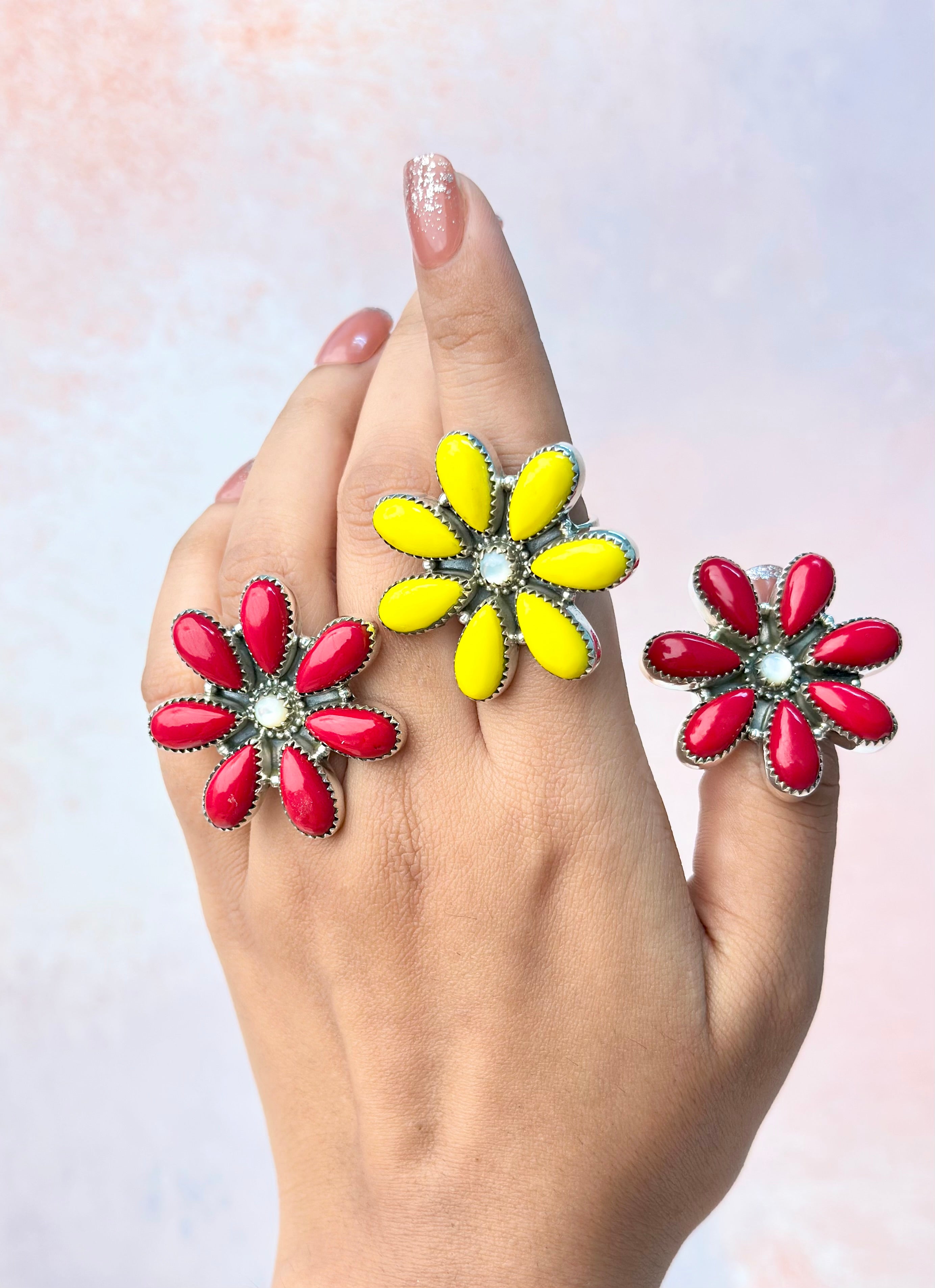 Blooming Rosarita Daisy Rings-Rings-Krush Kandy, Women's Online Fashion Boutique Located in Phoenix, Arizona (Scottsdale Area)