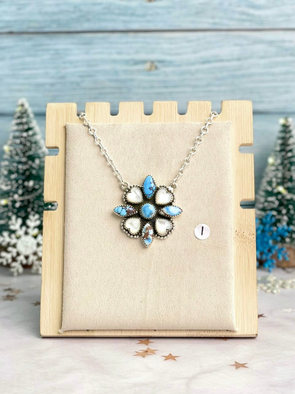 Winter Frost Golden Hills Cluster Necklace-Necklaces-Krush Kandy, Women's Online Fashion Boutique Located in Phoenix, Arizona (Scottsdale Area)