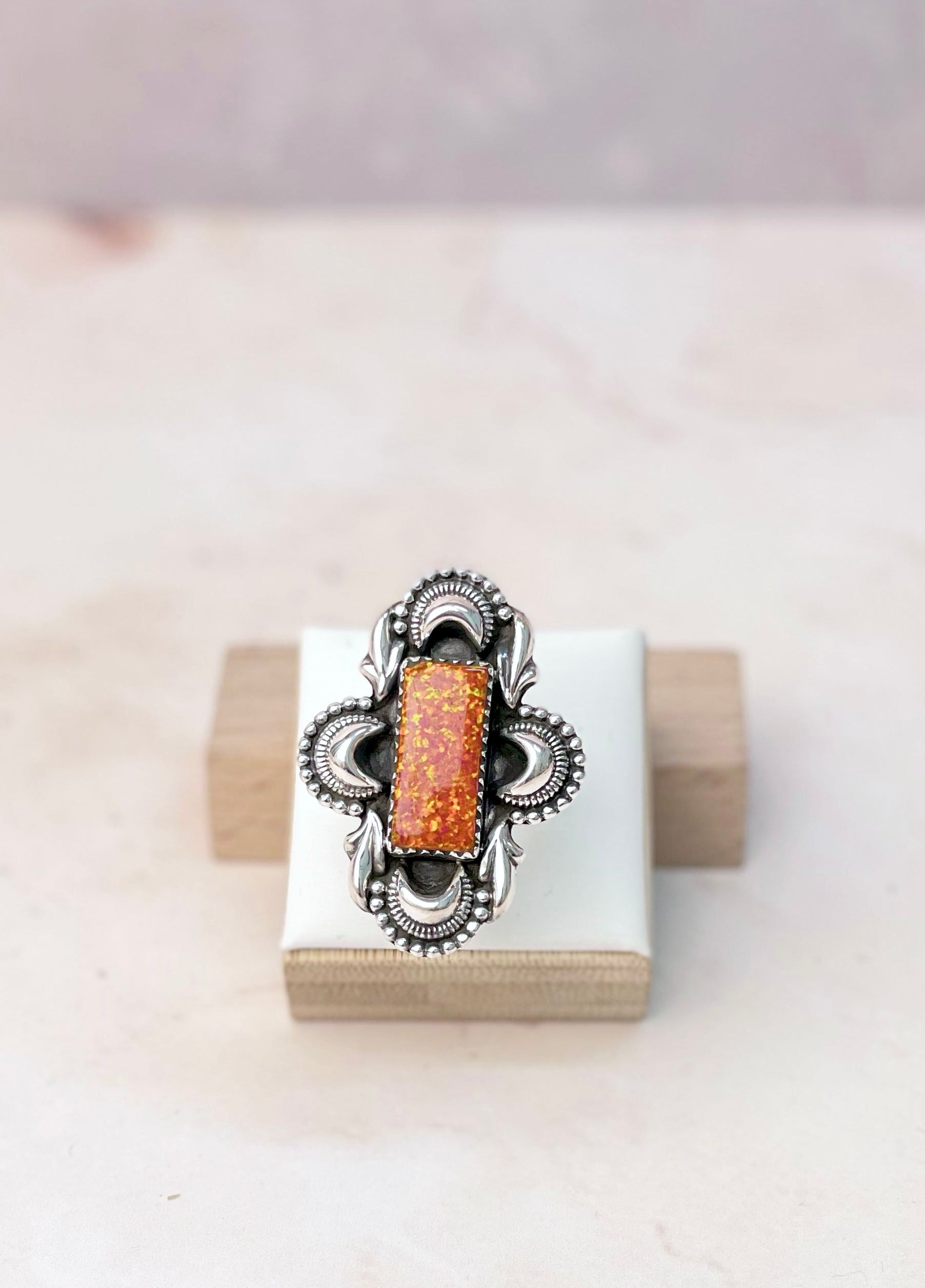 Boho Western Bar Opal Ring-Rings-Krush Kandy, Women's Online Fashion Boutique Located in Phoenix, Arizona (Scottsdale Area)