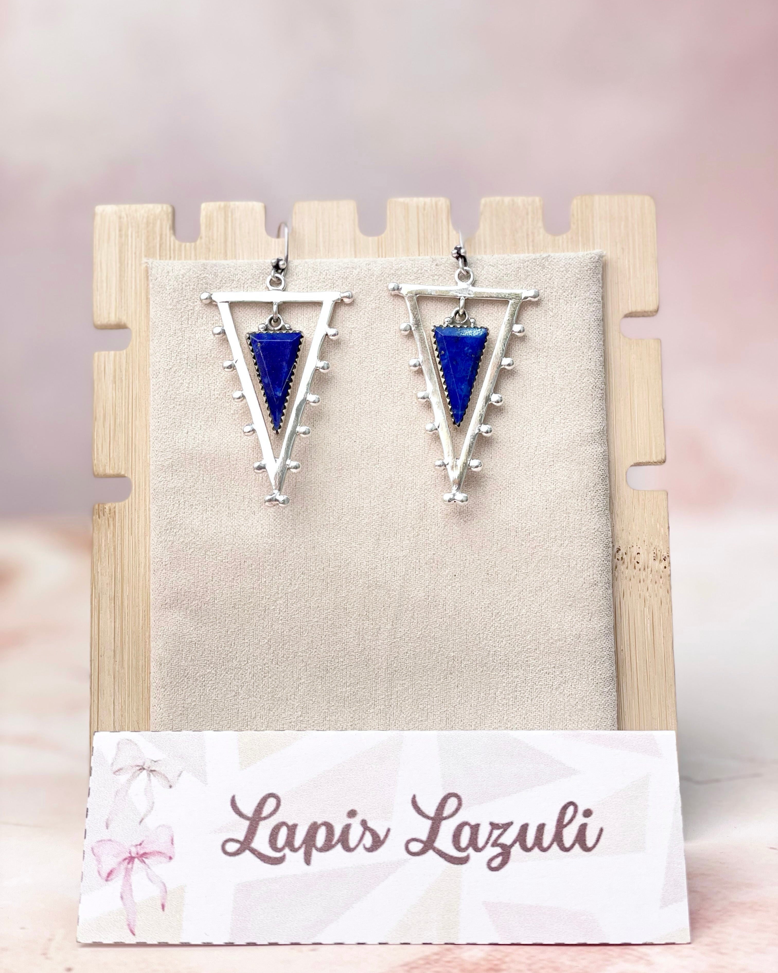 Tori's Bold Sterling Triad Stone Earrings | MADE TO ORDER-Earrings-Krush Kandy, Women's Online Fashion Boutique Located in Phoenix, Arizona (Scottsdale Area)