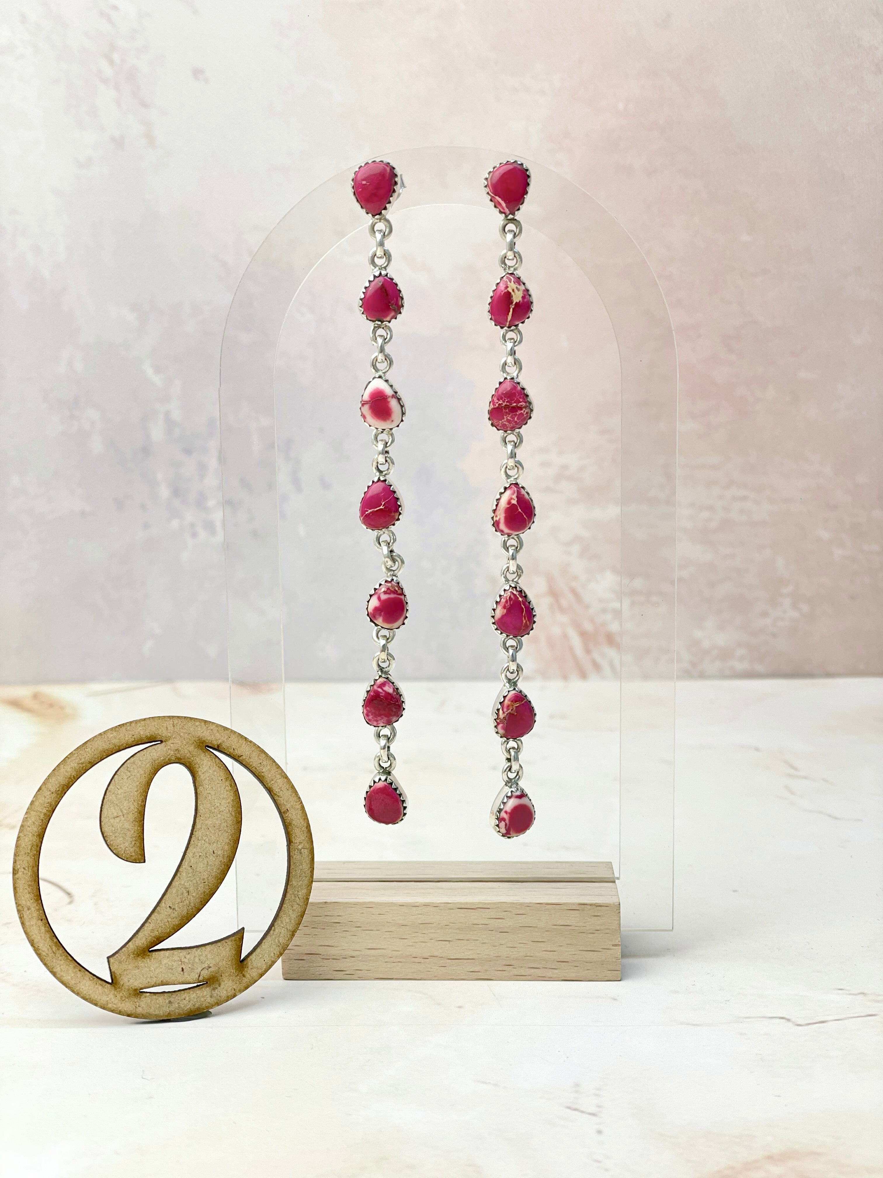 Desert Jasper Dancing Disc Earrings-Earrings-Krush Kandy, Women's Online Fashion Boutique Located in Phoenix, Arizona (Scottsdale Area)