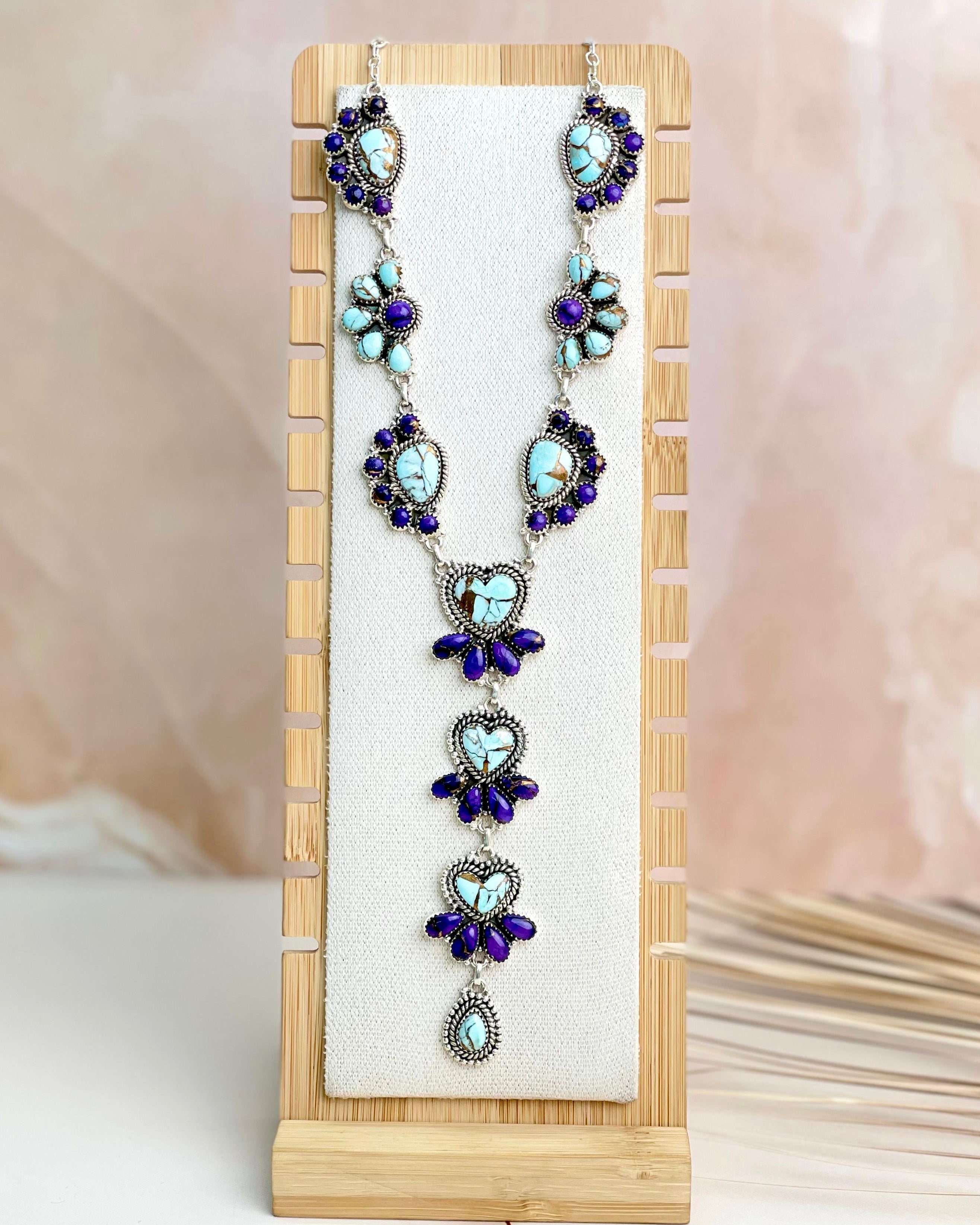 Midnight Muse Dahlia Cluster Necklace-Necklaces-Krush Kandy, Women's Online Fashion Boutique Located in Phoenix, Arizona (Scottsdale Area)