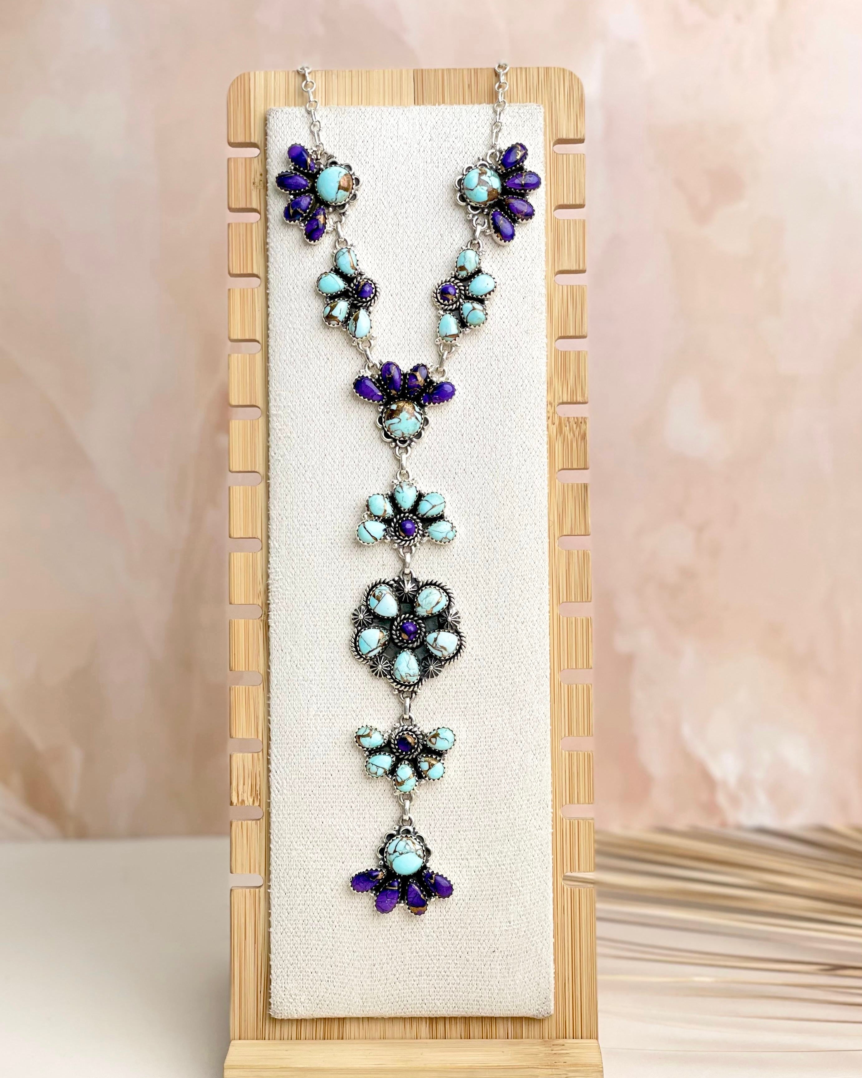 Perfect Touch Dahlia Cluster Necklace-Necklaces-Krush Kandy, Women's Online Fashion Boutique Located in Phoenix, Arizona (Scottsdale Area)