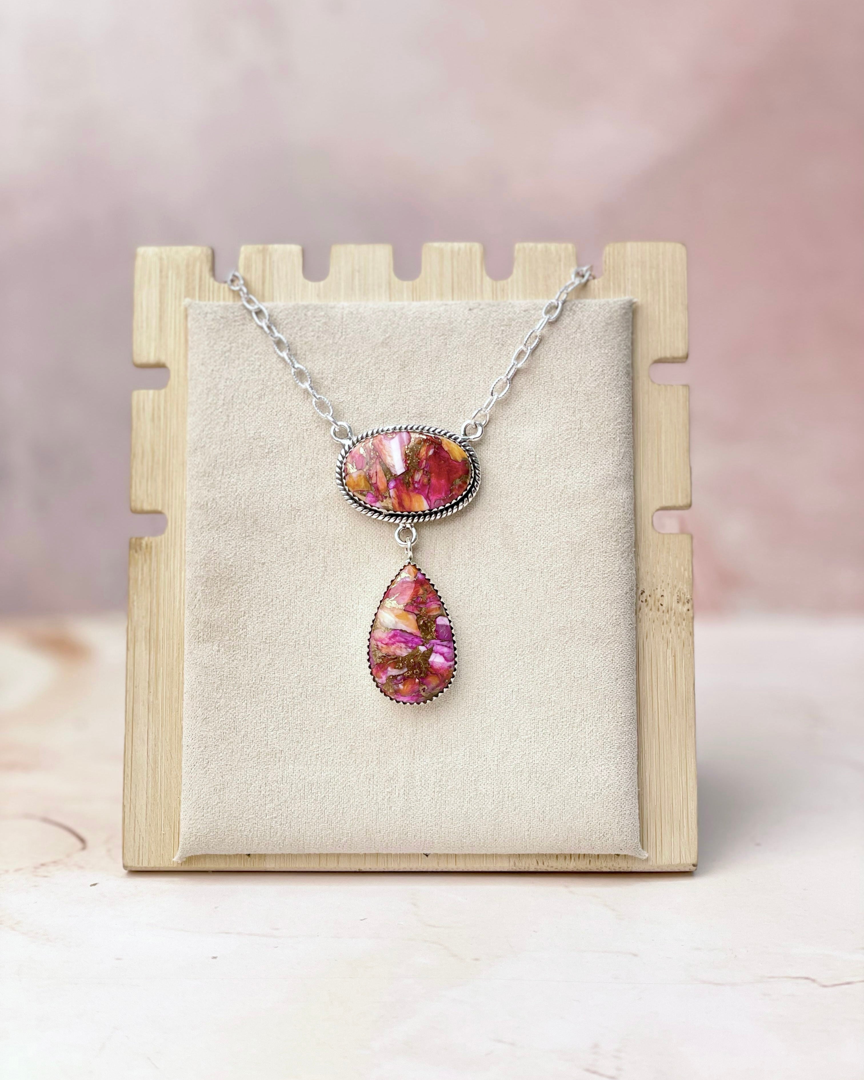 Star Burst Slab Stone Lariat Necklace-Necklaces-Krush Kandy, Women's Online Fashion Boutique Located in Phoenix, Arizona (Scottsdale Area)