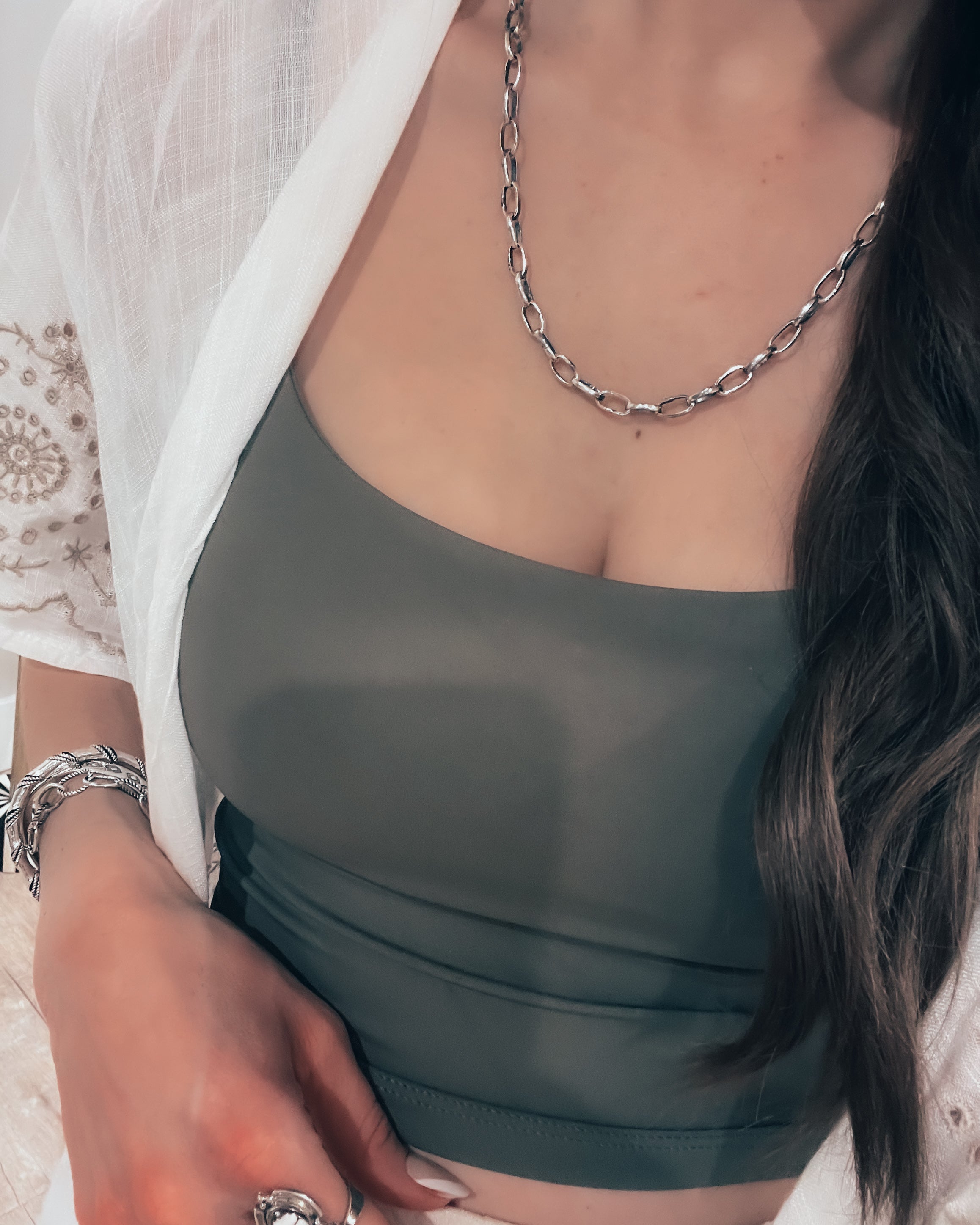 Bold Sterling Chain Necklace MADE TO ORDER-Chain Necklaces-Krush Kandy, Women's Online Fashion Boutique Located in Phoenix, Arizona (Scottsdale Area)