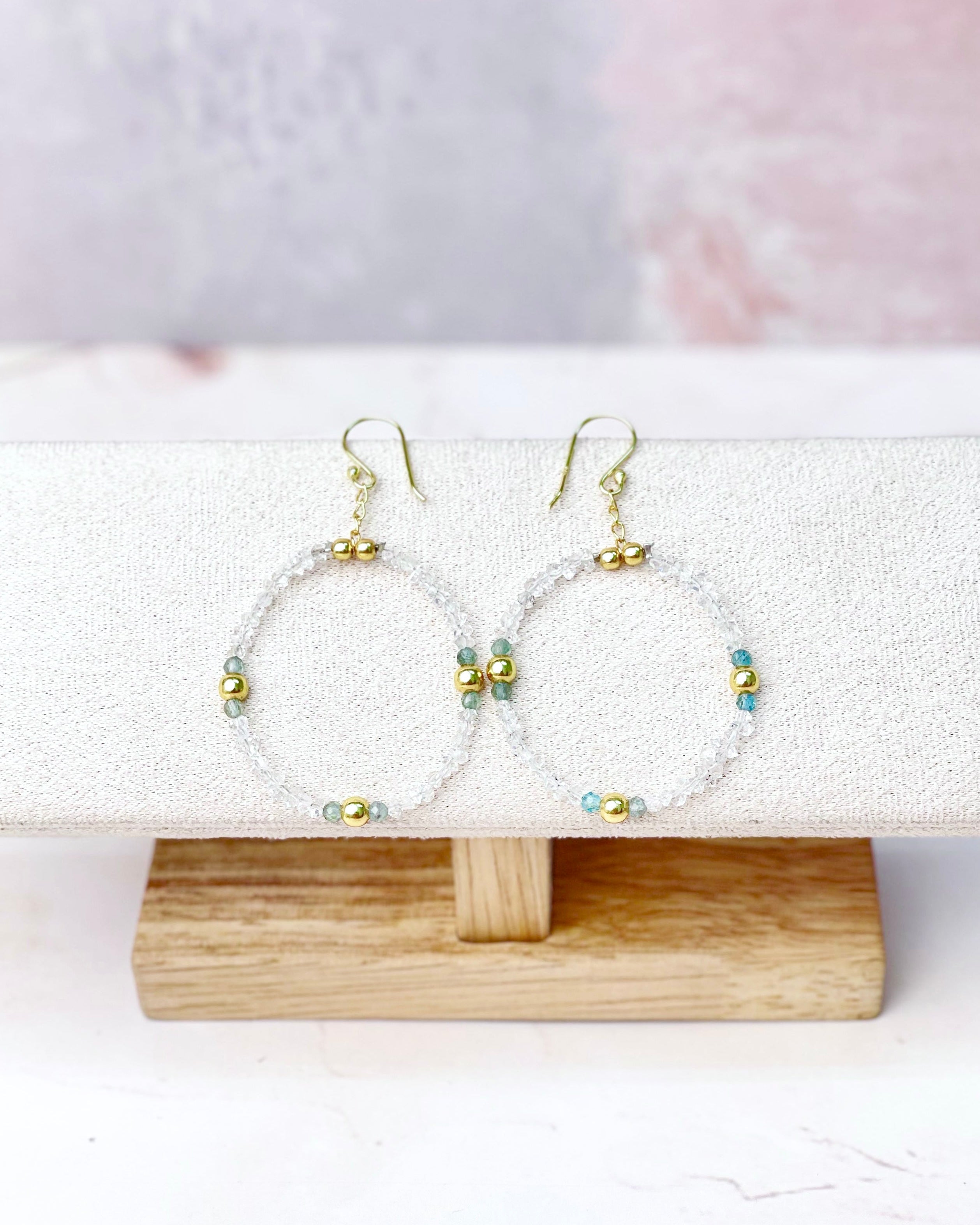 Herkimer Bling Multi Gem Oval Earrings-Earrings-Krush Kandy, Women's Online Fashion Boutique Located in Phoenix, Arizona (Scottsdale Area)