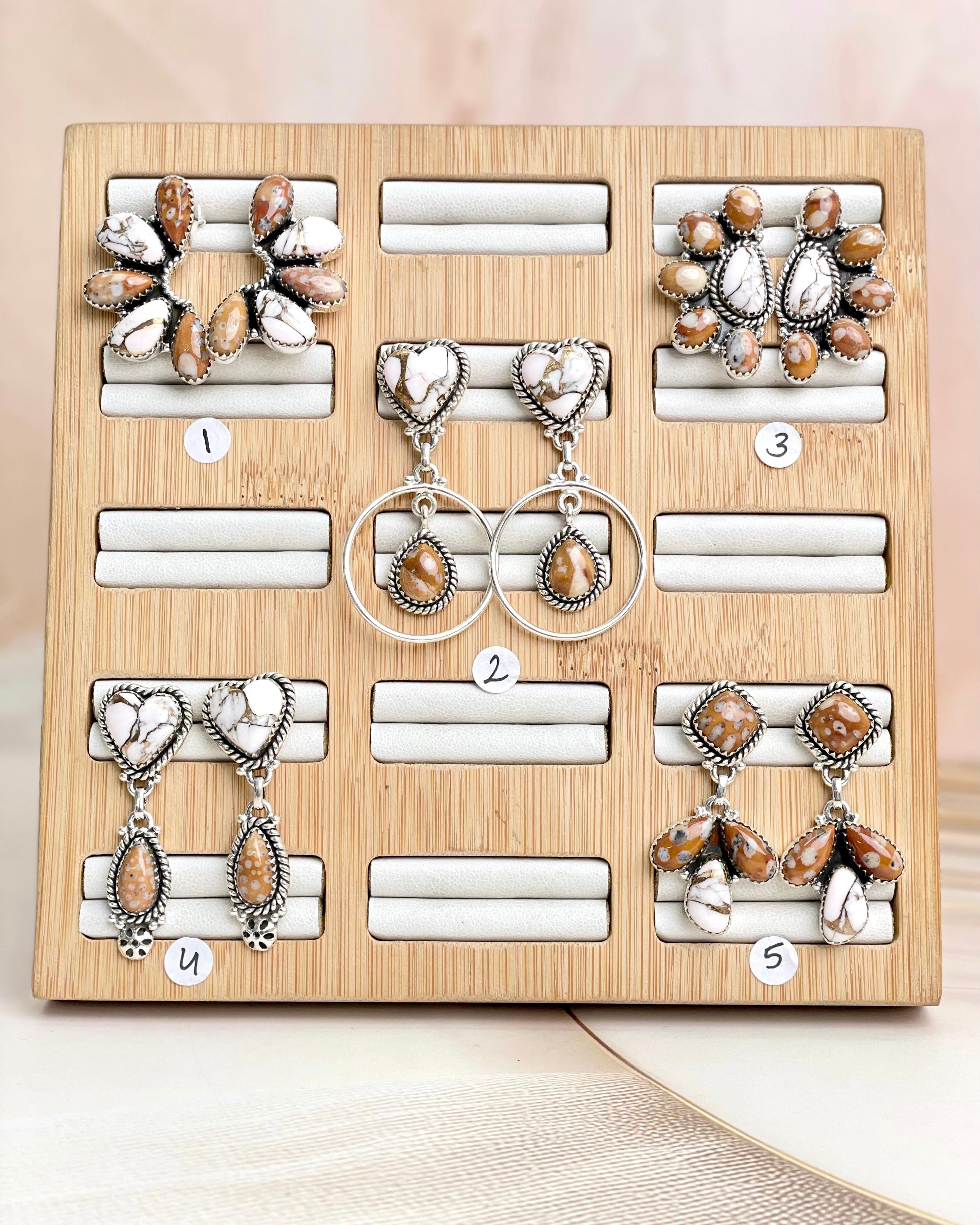 Angel Dahlia & Deer Fawn Earrings no6-Earrings-Krush Kandy, Women's Online Fashion Boutique Located in Phoenix, Arizona (Scottsdale Area)