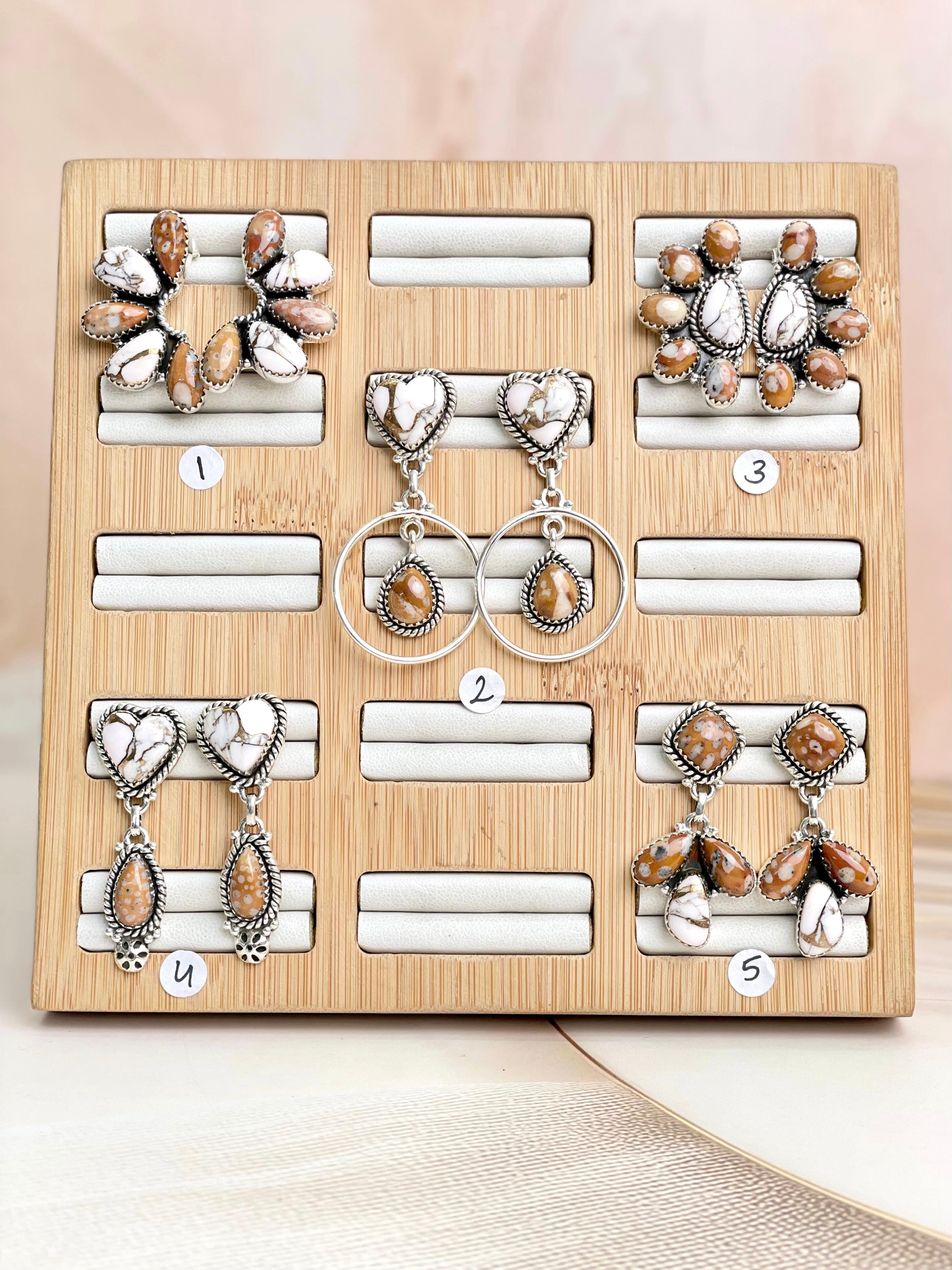 Angel Dahlia & Deer Fawn Earrings no6-Earrings-Krush Kandy, Women's Online Fashion Boutique Located in Phoenix, Arizona (Scottsdale Area)