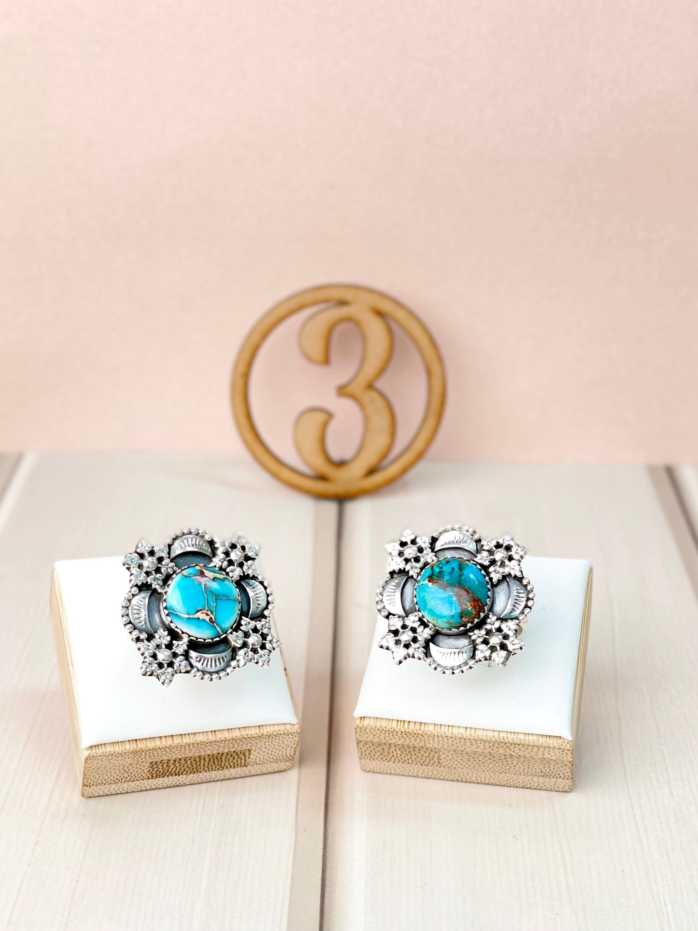 Floral Boho Multi Stone Slab Rings Bno. 5-Rings-Krush Kandy, Women's Online Fashion Boutique Located in Phoenix, Arizona (Scottsdale Area)