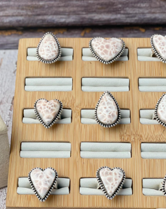 One Of A Kind Pink Larimar Slab Rings-Ring Sizers-Krush Kandy, Women's Online Fashion Boutique Located in Phoenix, Arizona (Scottsdale Area)