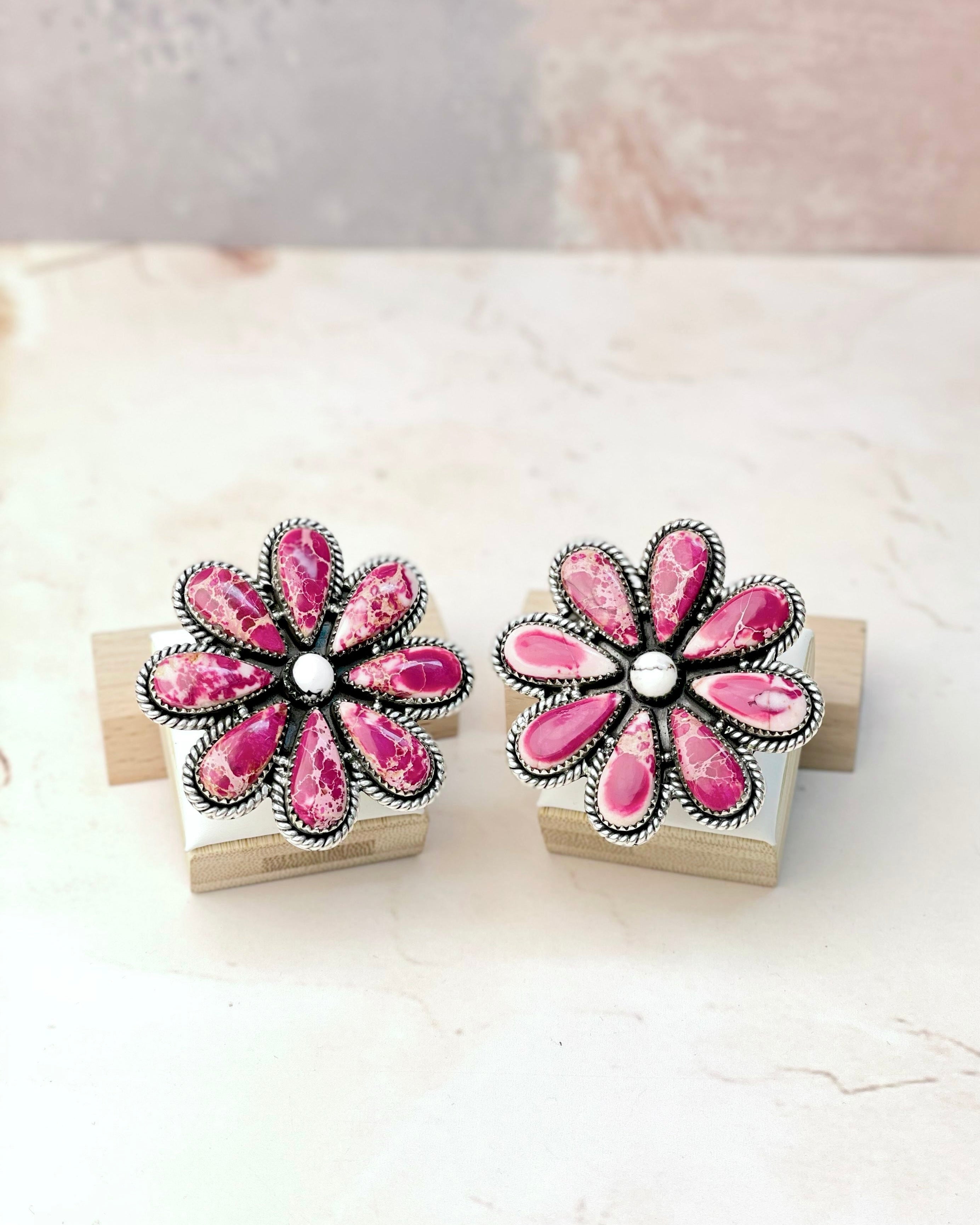 Desert Pink Jasper Mama Daisy Ring-Rings-Krush Kandy, Women's Online Fashion Boutique Located in Phoenix, Arizona (Scottsdale Area)