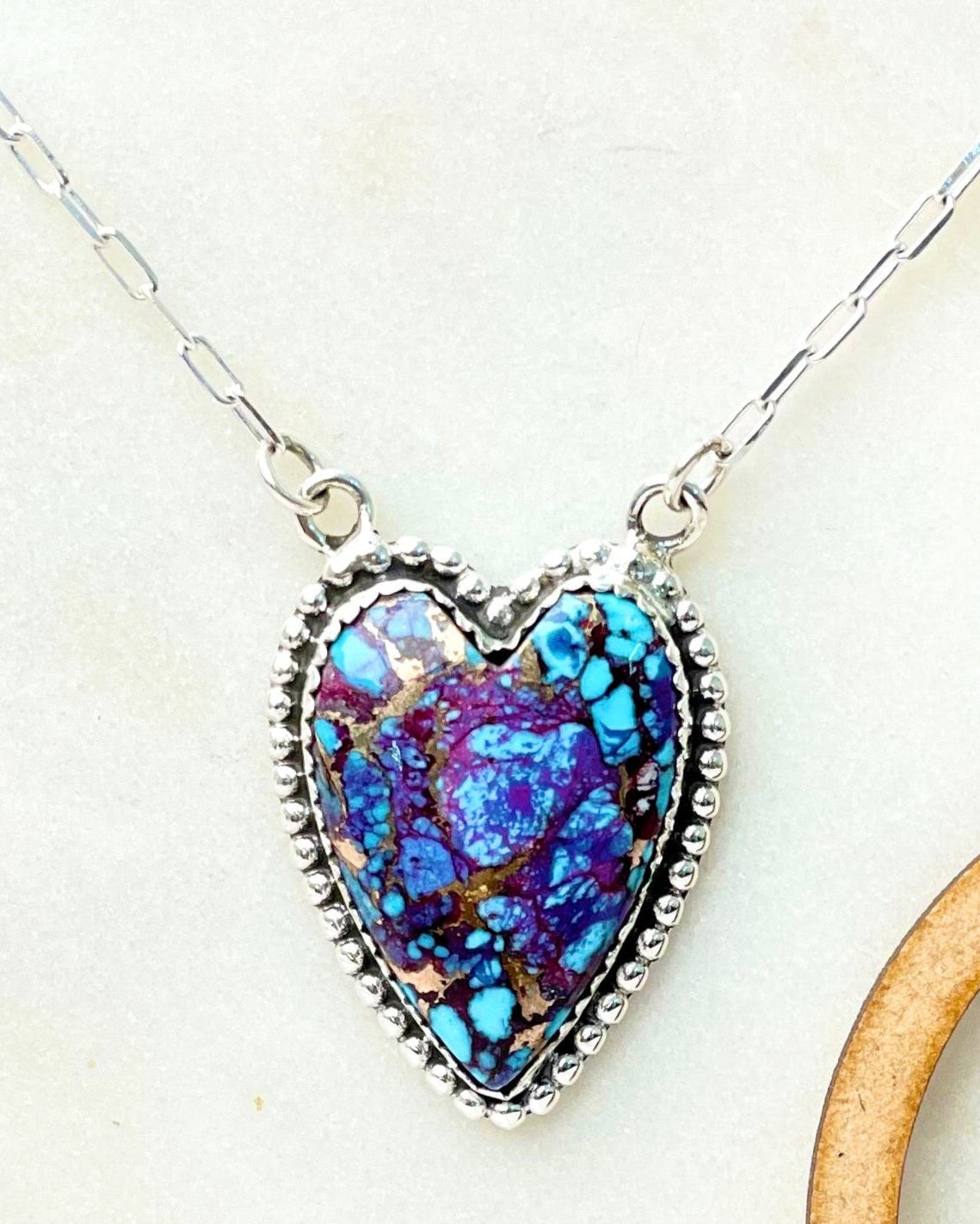 Long Heart Stone Slab Necklace MADE TO ORDER-Necklaces-Krush Kandy, Women's Online Fashion Boutique Located in Phoenix, Arizona (Scottsdale Area)