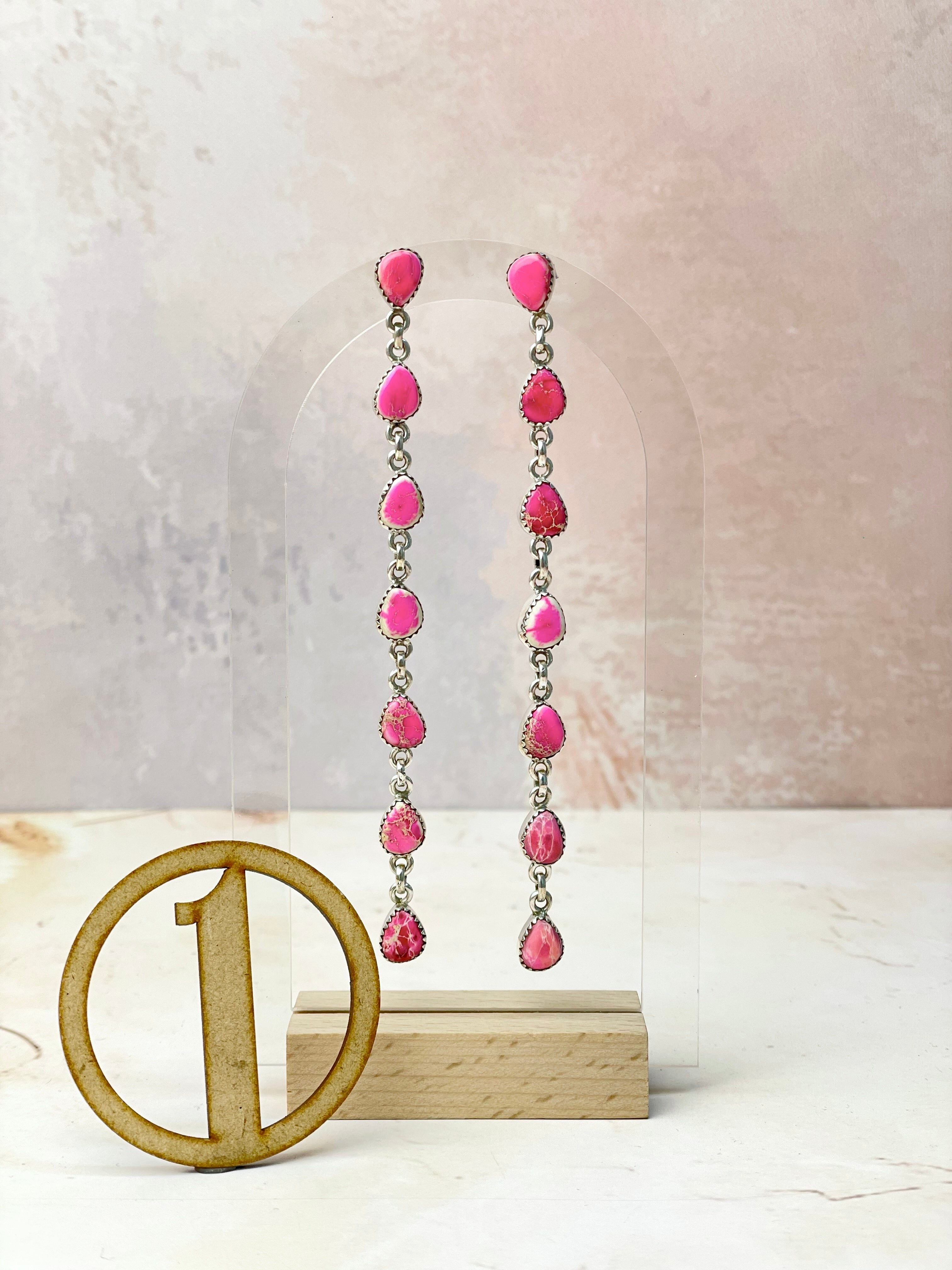 Desert Jasper Dancing Disc Earrings-Earrings-Krush Kandy, Women's Online Fashion Boutique Located in Phoenix, Arizona (Scottsdale Area)