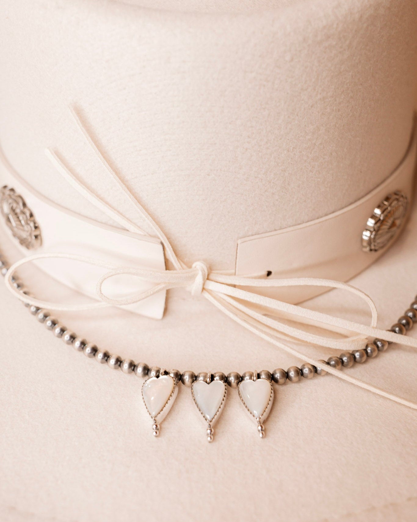 Triple The Love Heart Slab Desert Pearl Necklace-Necklaces-Krush Kandy, Women's Online Fashion Boutique Located in Phoenix, Arizona (Scottsdale Area)