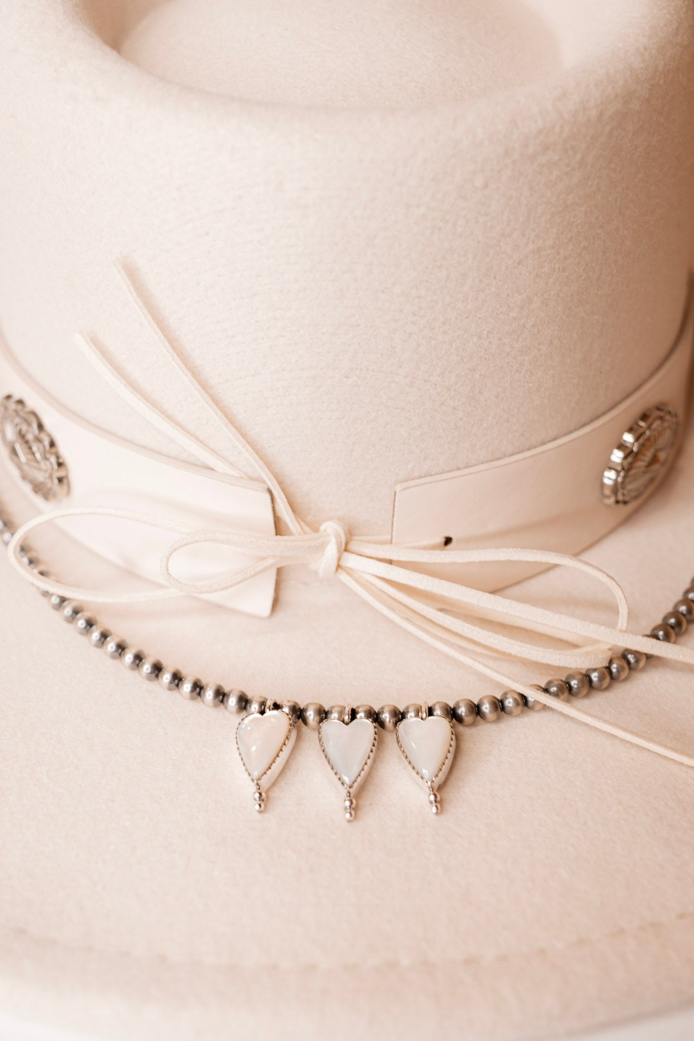 Triple The Love Heart Slab Desert Pearl Necklace-Necklaces-Krush Kandy, Women's Online Fashion Boutique Located in Phoenix, Arizona (Scottsdale Area)