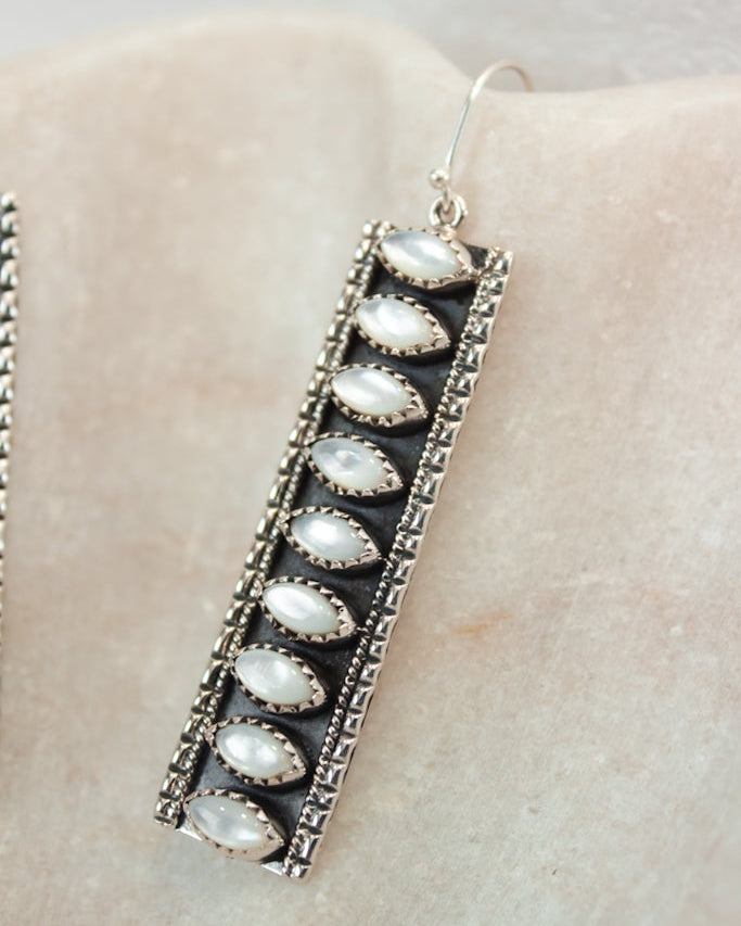 Showstopper Stone Bar Earrings-Drop Earrings-Krush Kandy, Women's Online Fashion Boutique Located in Phoenix, Arizona (Scottsdale Area)