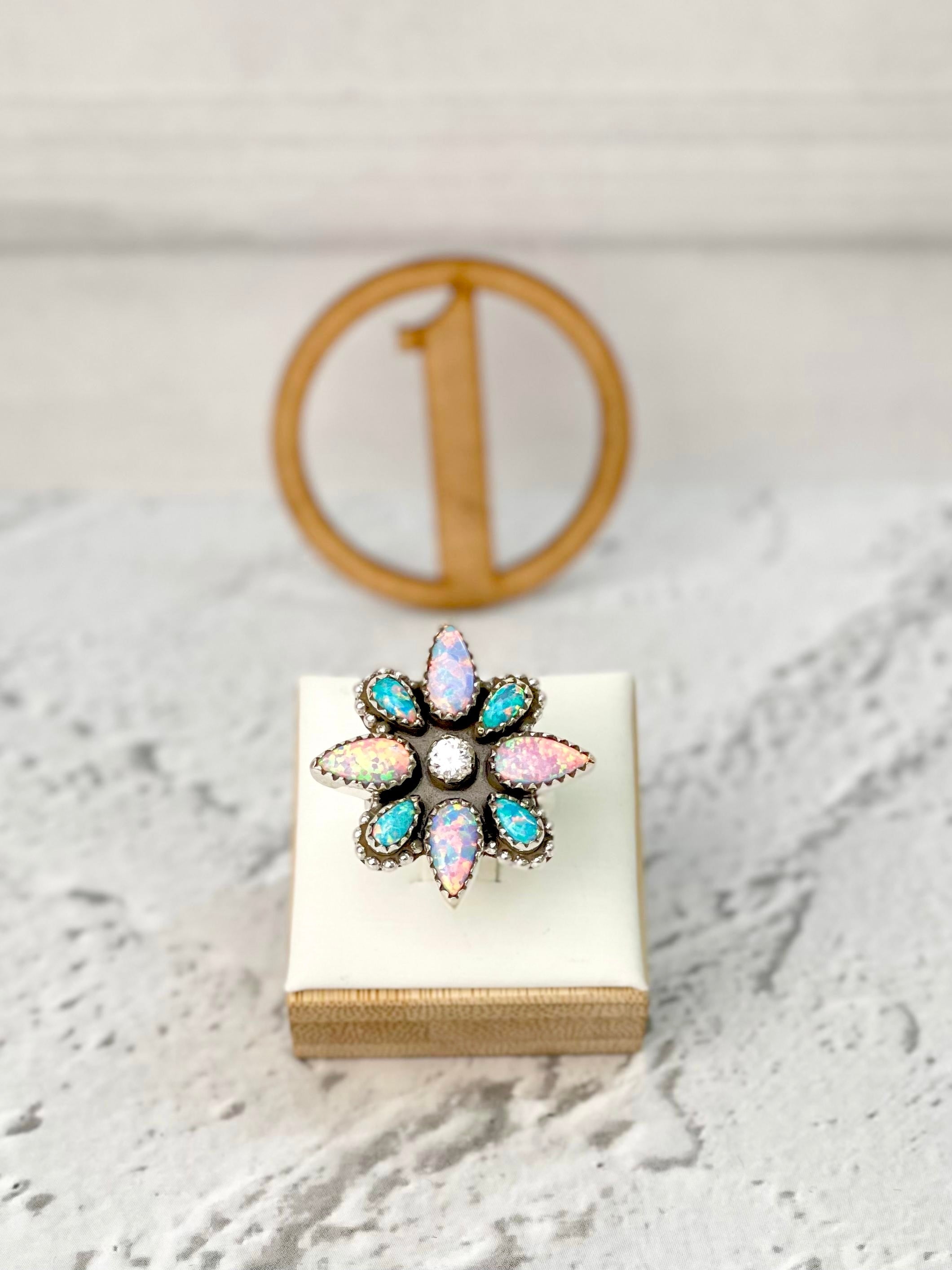 Desert Rose Daisy Glow Ring-Rings-Krush Kandy, Women's Online Fashion Boutique Located in Phoenix, Arizona (Scottsdale Area)