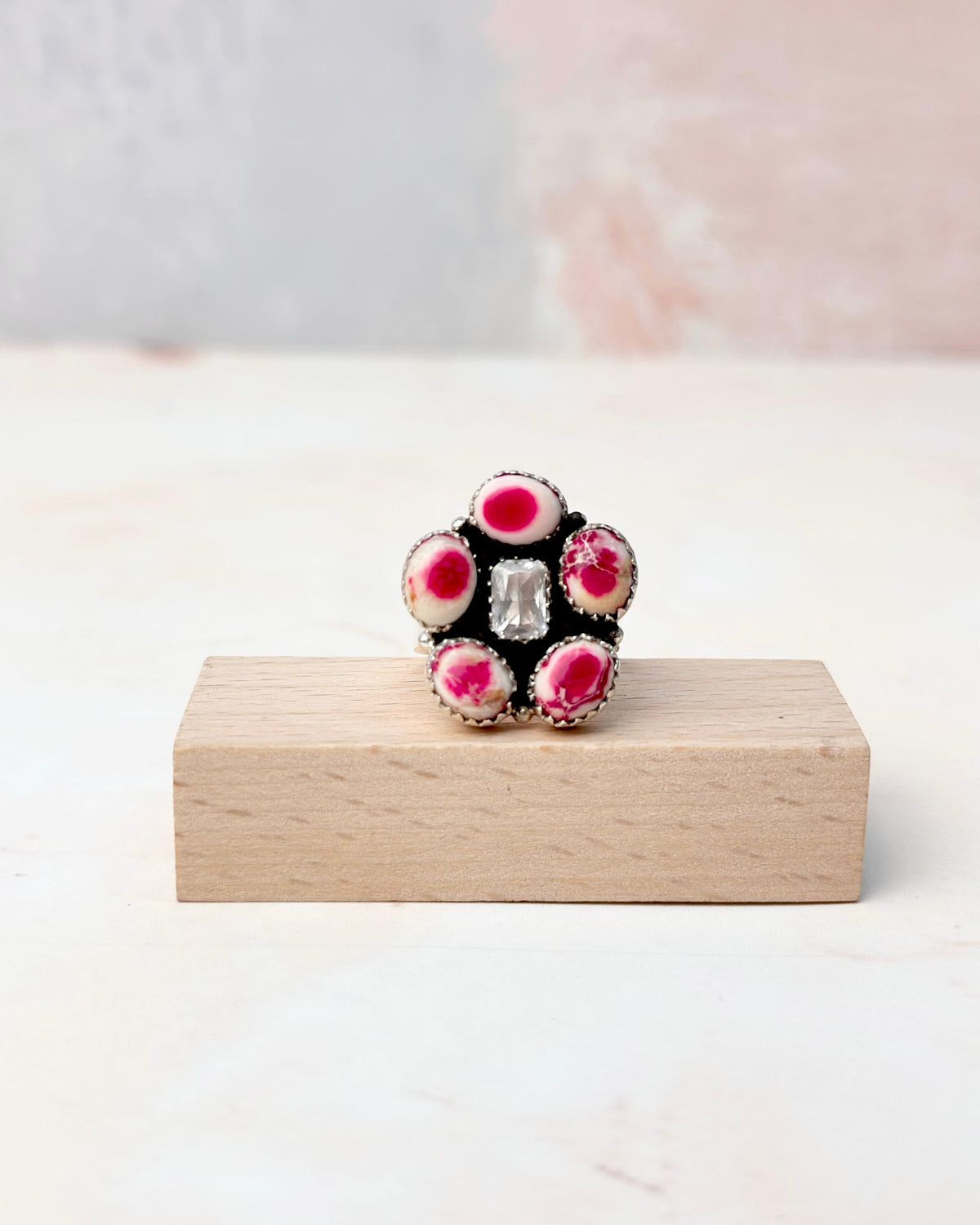 Desert Jasper Dainty Flower CZ Rings-Rings-Krush Kandy, Women's Online Fashion Boutique Located in Phoenix, Arizona (Scottsdale Area)