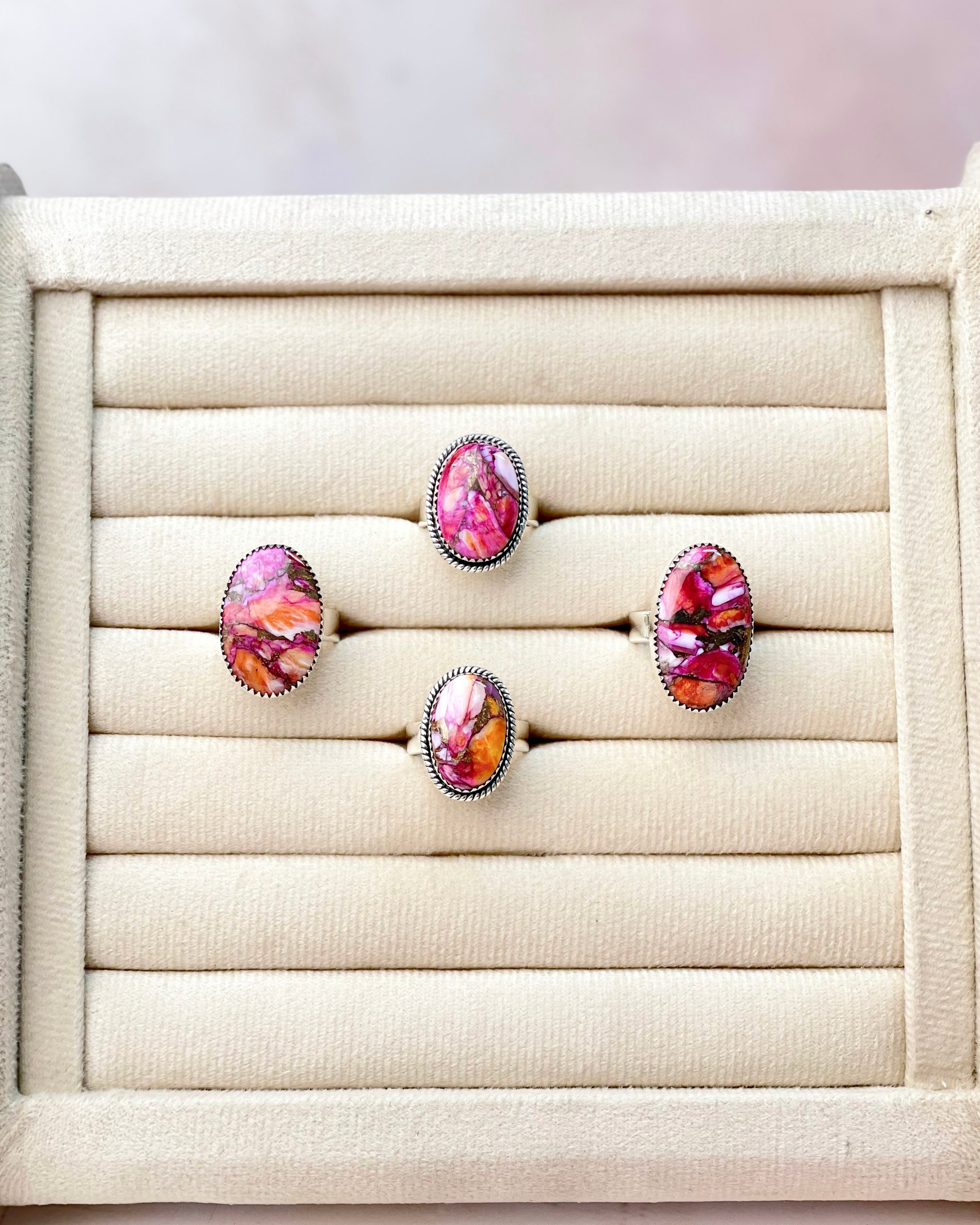 Star Burst Slab Stone Rings-Rings-Krush Kandy, Women's Online Fashion Boutique Located in Phoenix, Arizona (Scottsdale Area)