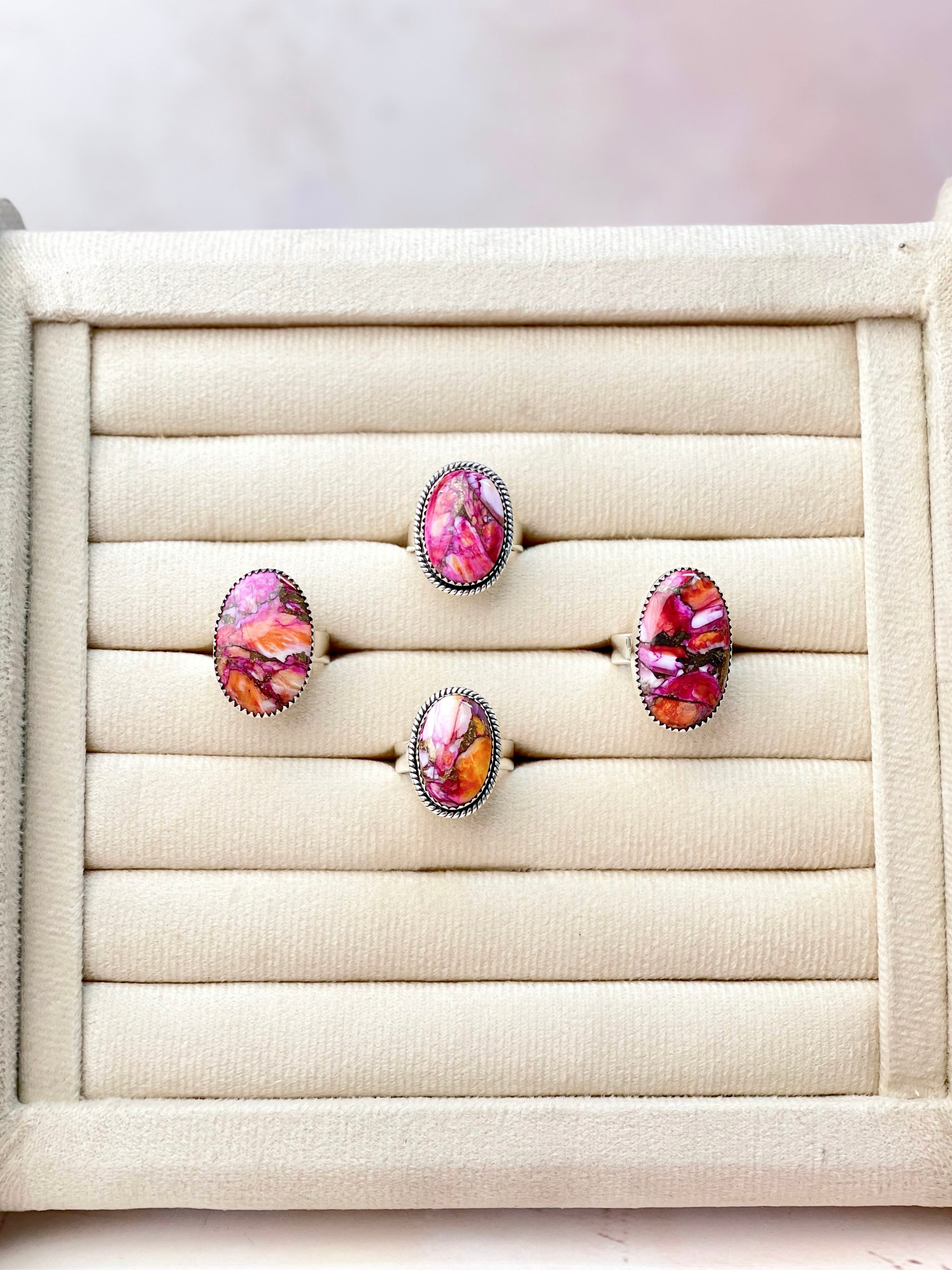 Star Burst Slab Stone Rings-Rings-Krush Kandy, Women's Online Fashion Boutique Located in Phoenix, Arizona (Scottsdale Area)